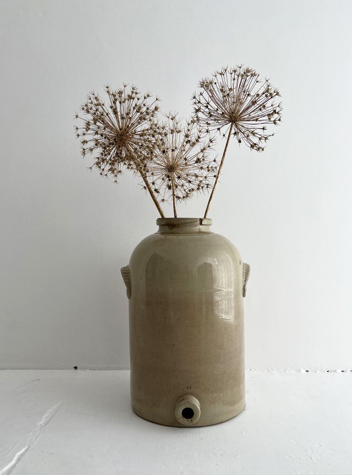 19th Century French Large Stoneware Fermentation Jar
