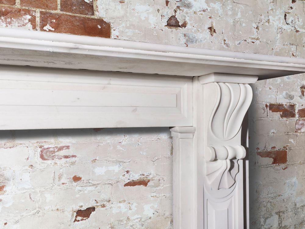 Original Victorian Marble Corbel Fireplace. photo for sale