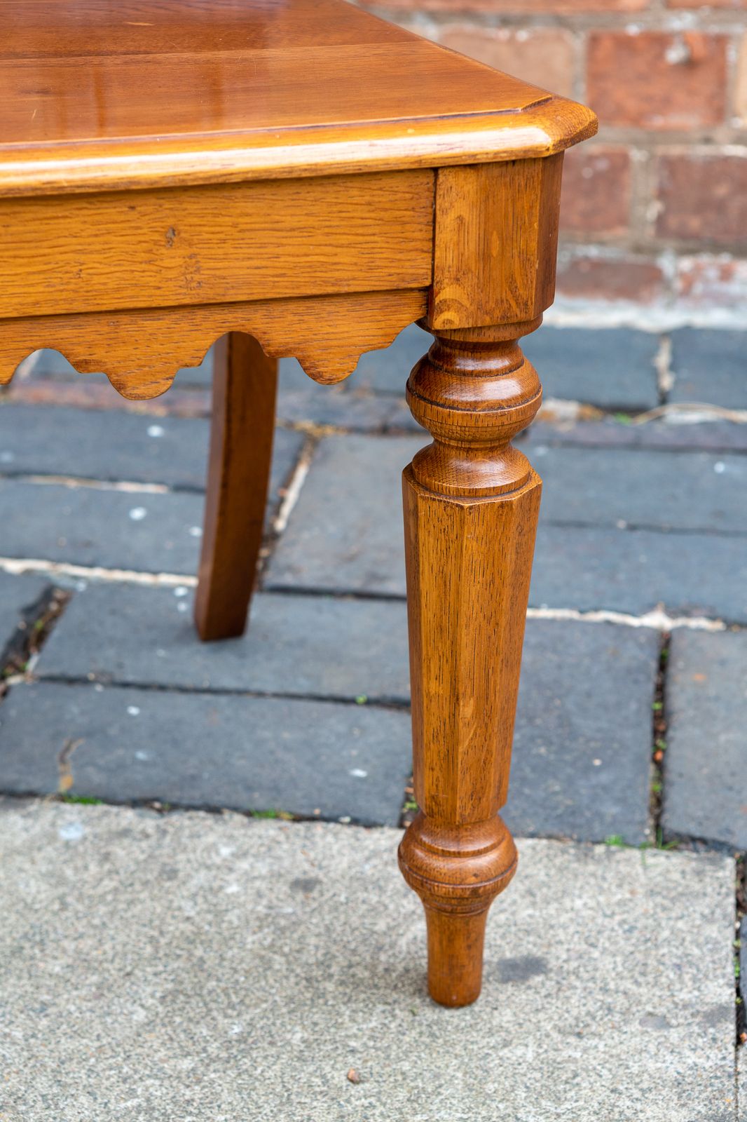 photo furniture Gothic Revival Steeple Back Oak Chair Pugin Style Carved Hall Chair Tiger Oak Ecclesiastical