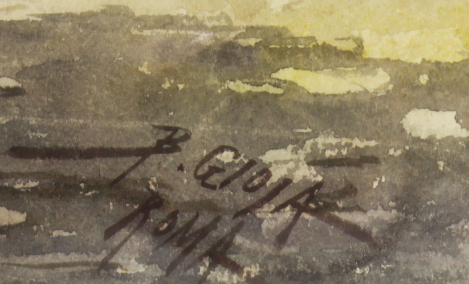 photo furniture Antique Water Colour  "The Romantic Walk"  By  Belisario Gioja   19th C
