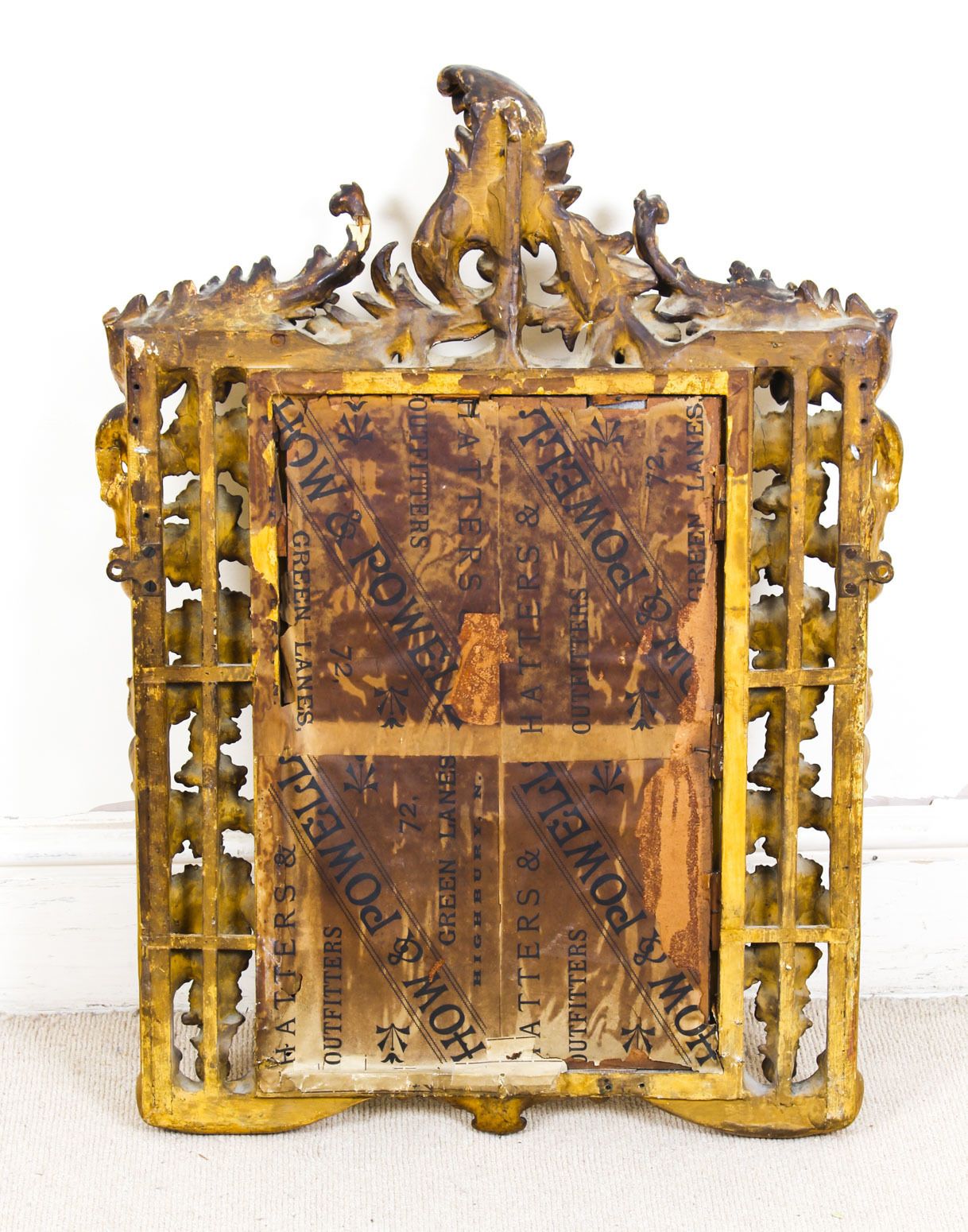 Antique Italian Giltwood Mirror Carved With Fruiting Vines 19th C   78x56cm photo buy