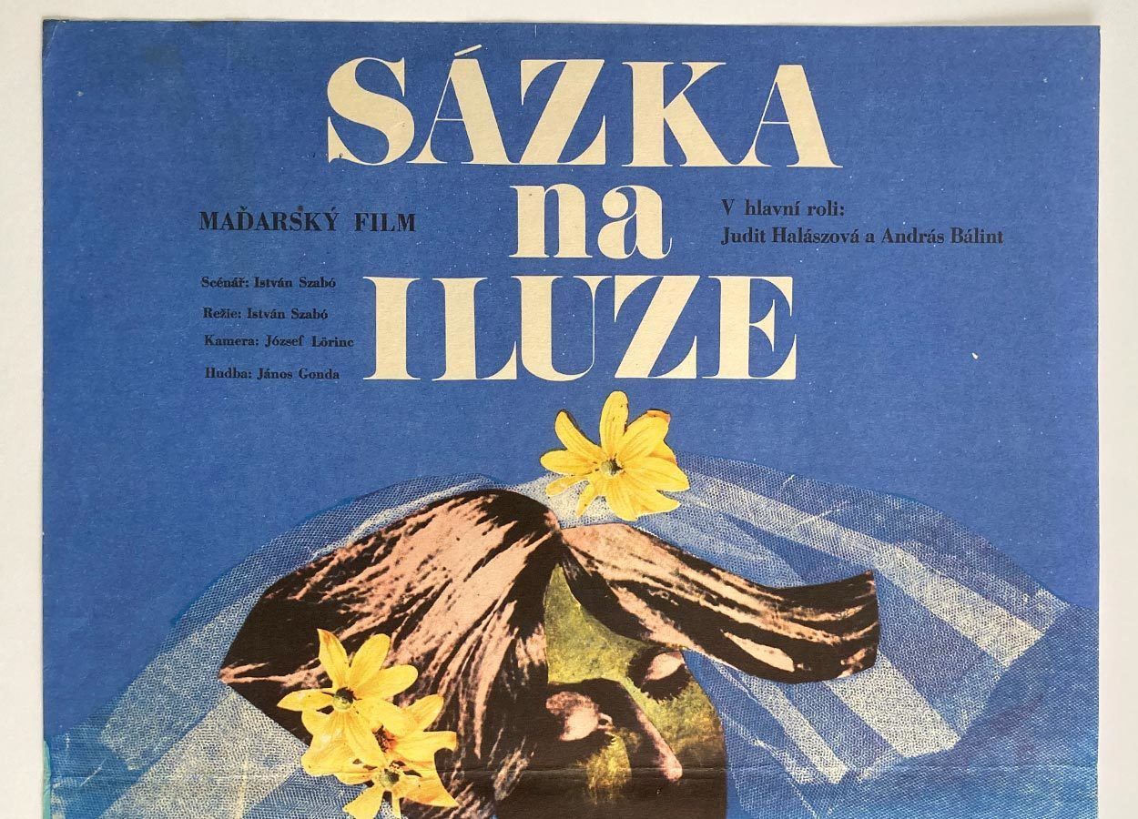 Original Film Poster, Lovefilm, Renáta Vlachová, 1971, Genuine Czech Vintage Print photo Art
