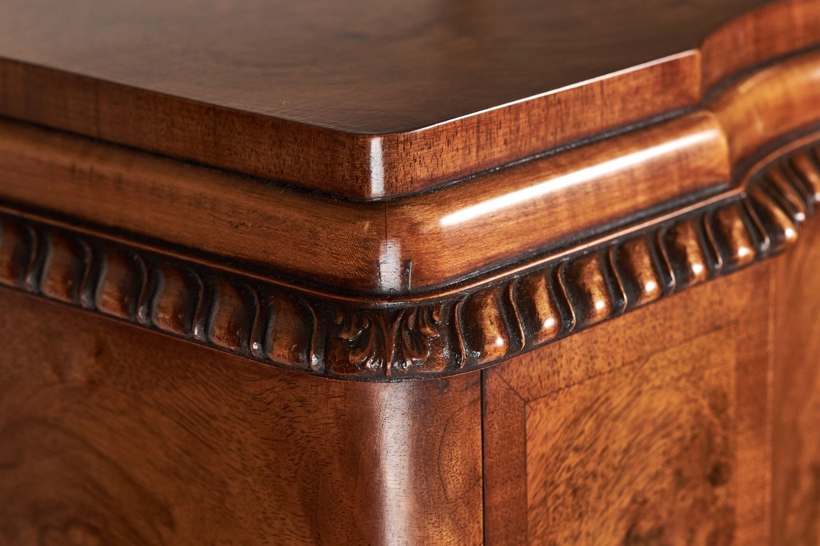 Fine Burr Walnut & Carved  Cocktail Cabinet On Stand photo 2250.0