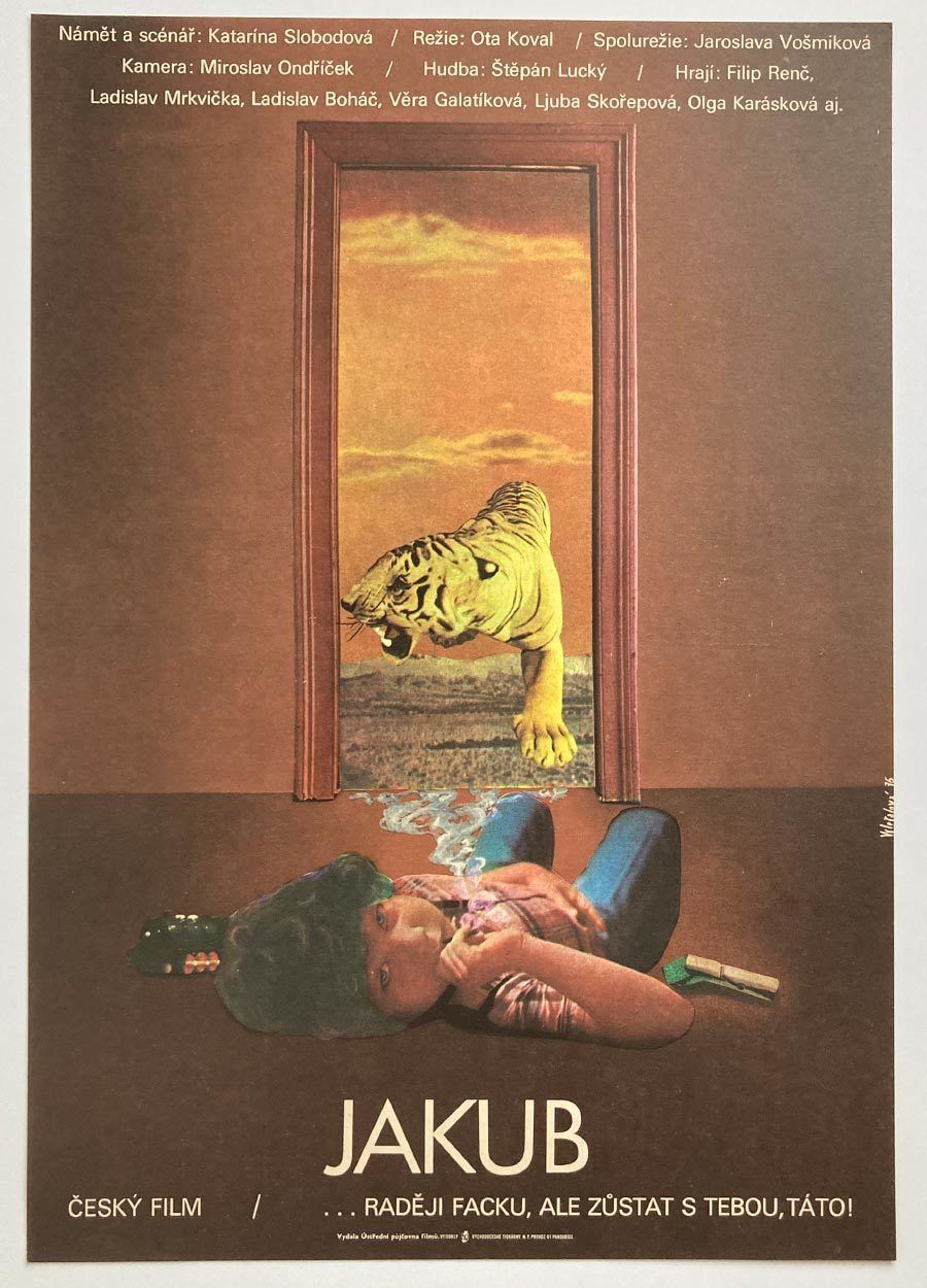 Original Film Poster, Jakub, Olga Poláčková Vyleťalová, 1976, Genuine Czech Vintage Print