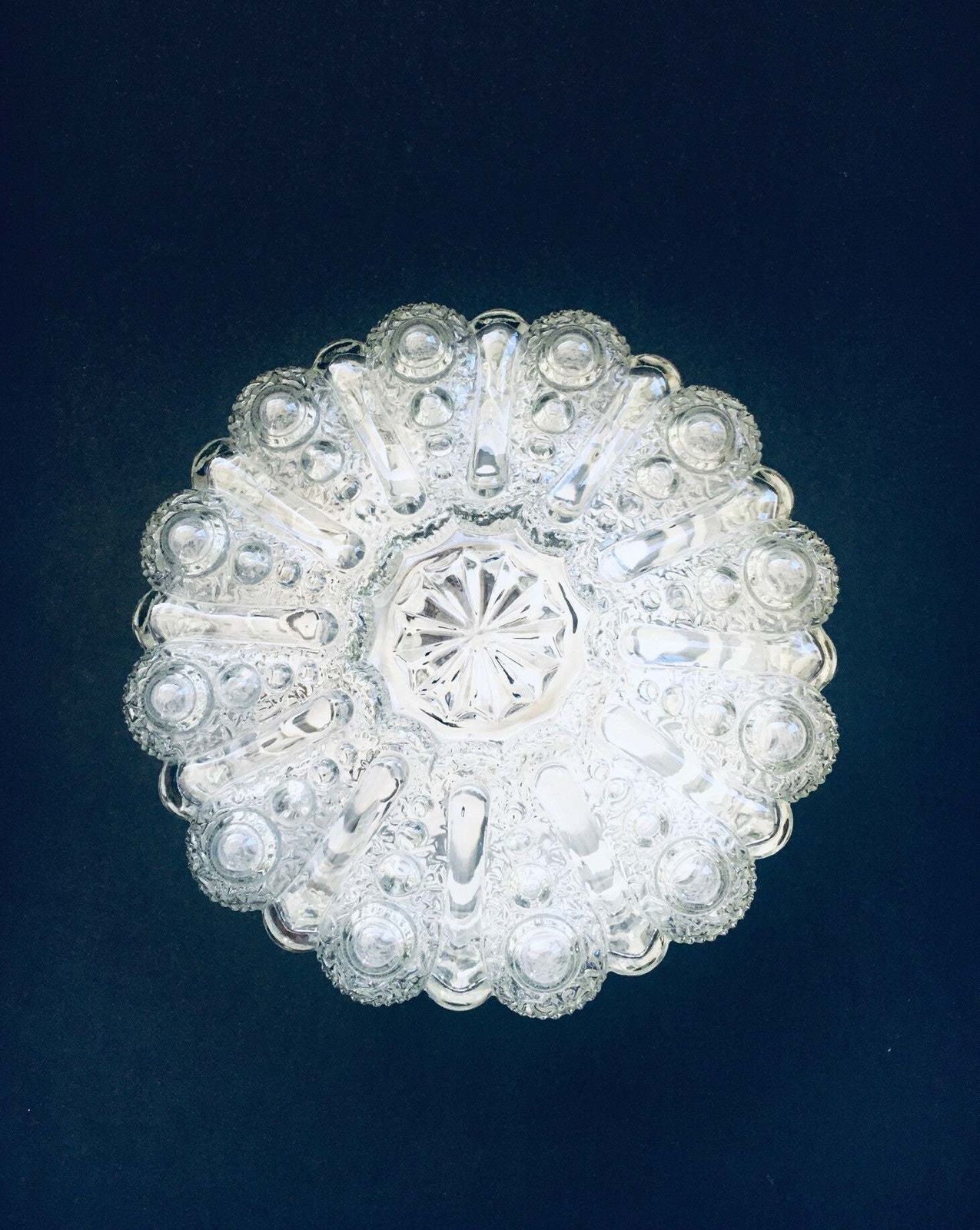 1960's Raised Flower Glass Sconce Wall Lamp By Rzb Leuchten photo Lighting