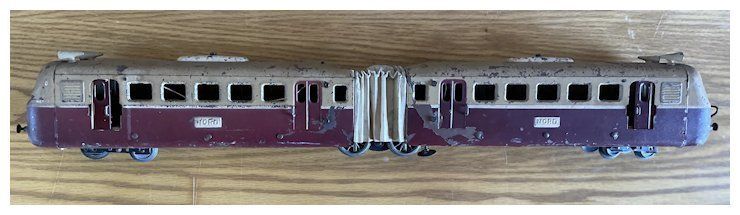 Vintage French Metal Toy Train photo Home Decor
