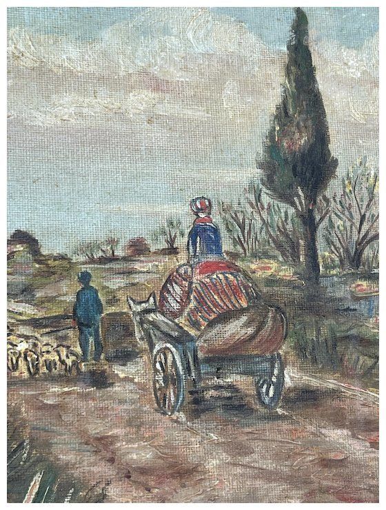Vintage French Oil On Canvas, 1950s photo 164.0