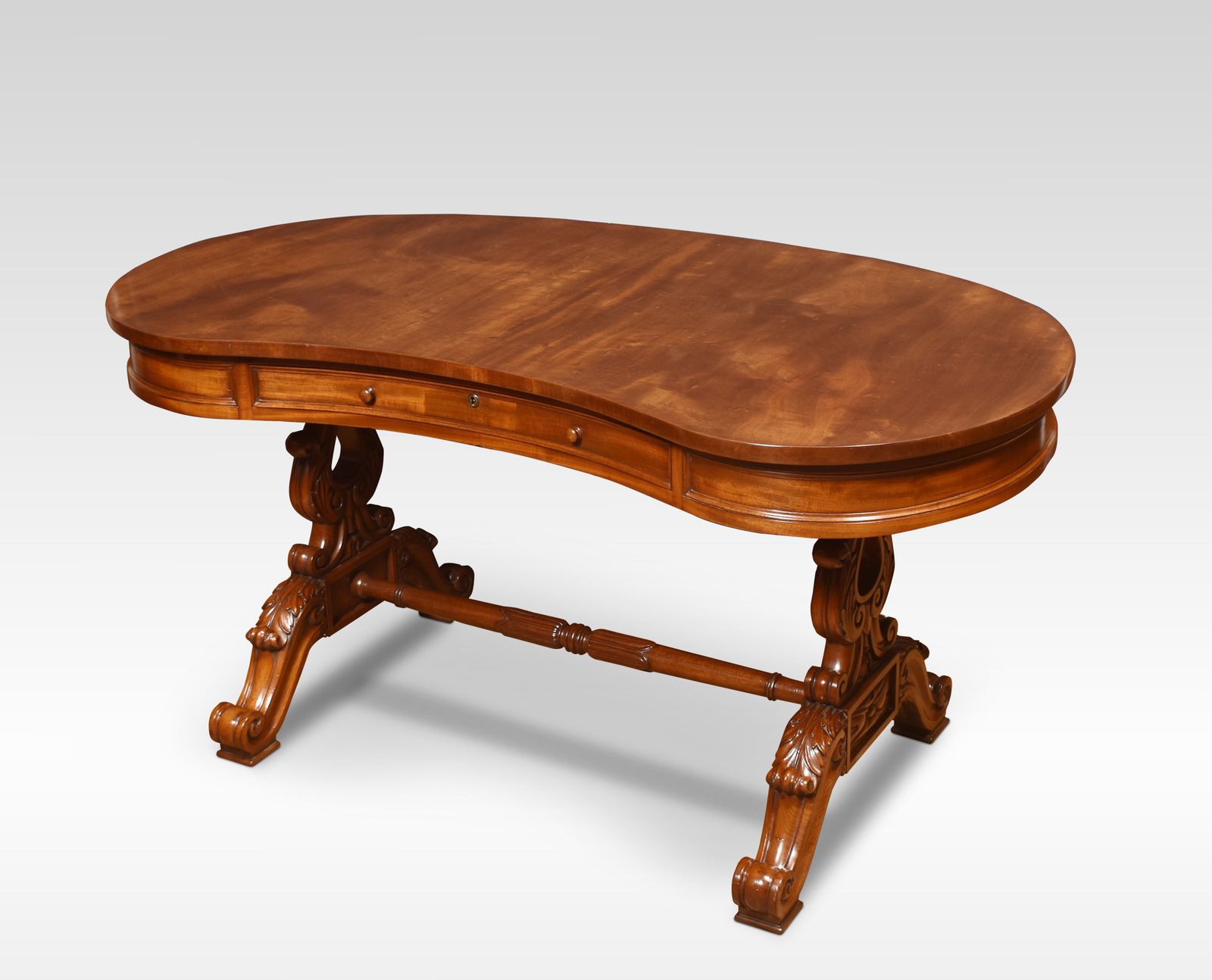 Mahogany Kidney Shaped Dressing Table photo vintage