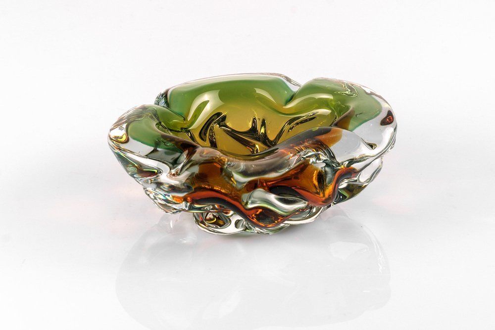 Sommerso Murano Glass Bowl By Flavio Poli For Seguso, 1960s