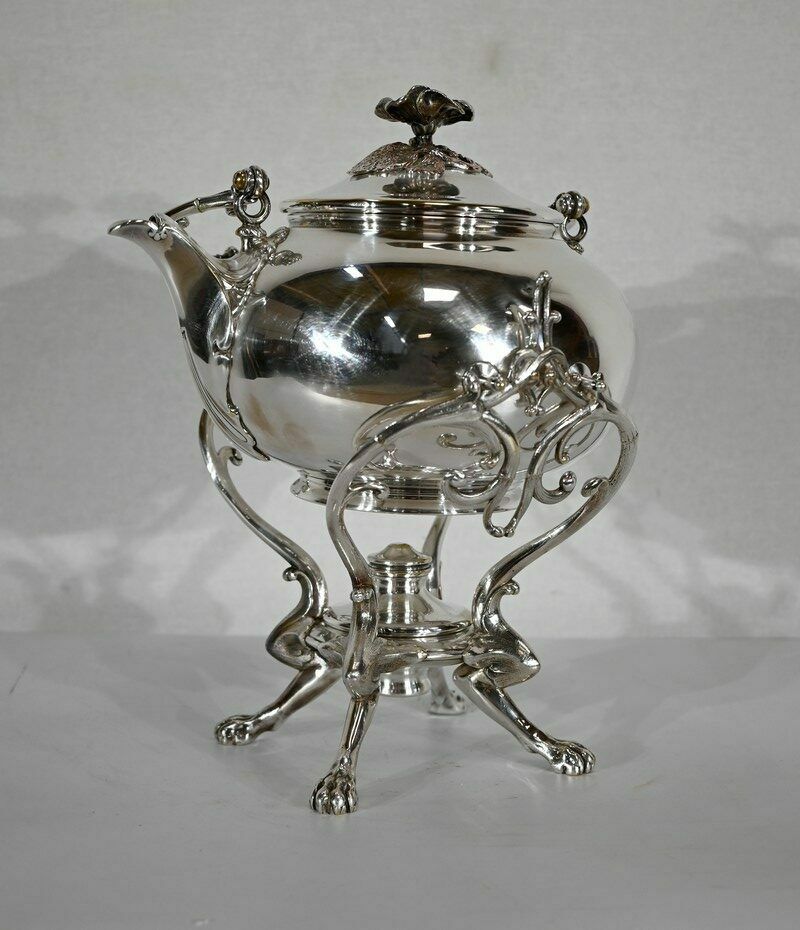 Samovar In Silver Metal, Maison Christofle   Early 20th Century
