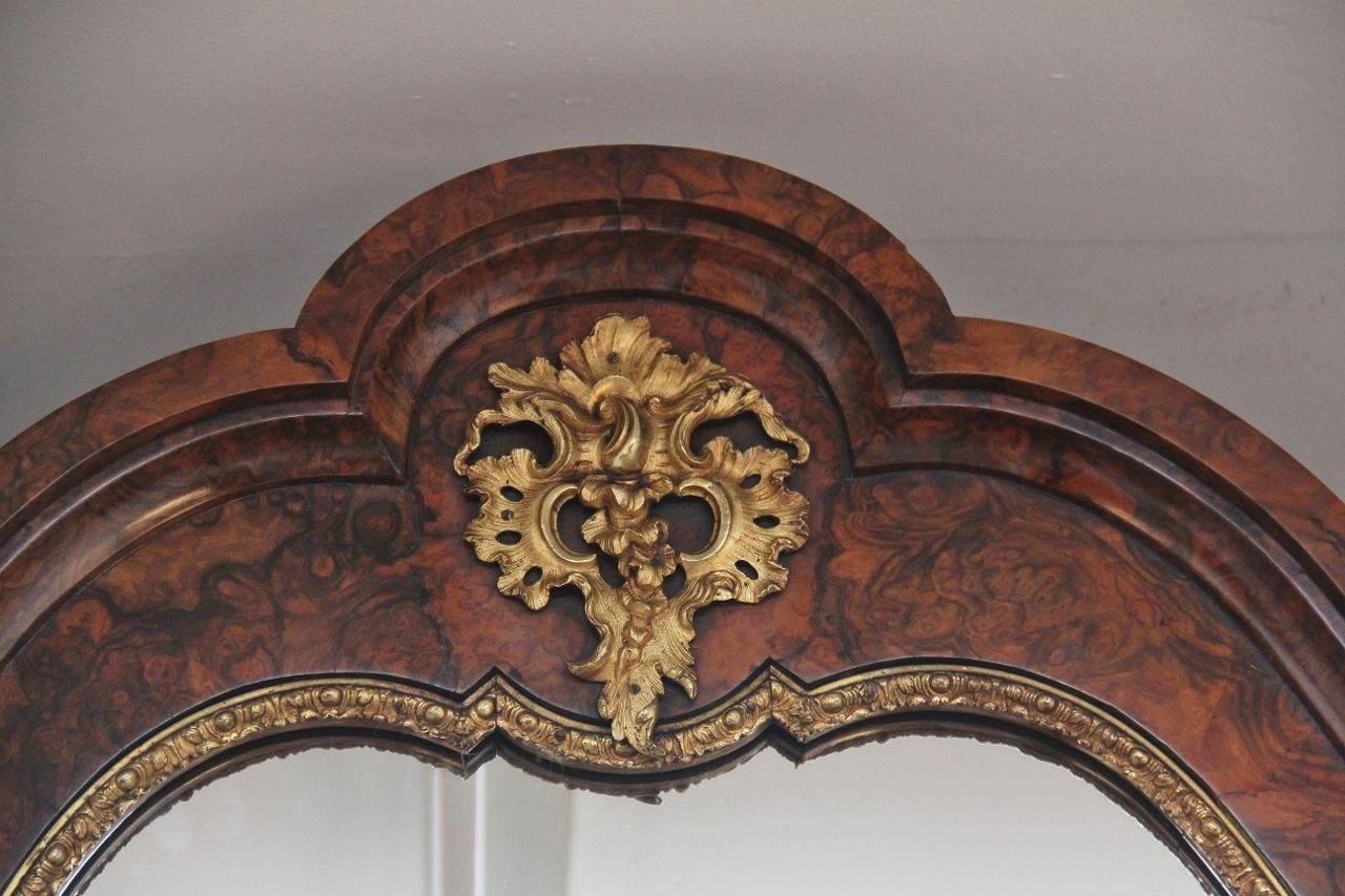 Exhibition Quality Antique 19th Century Burr Walnut Mirror Back Credenza photo 15750.0