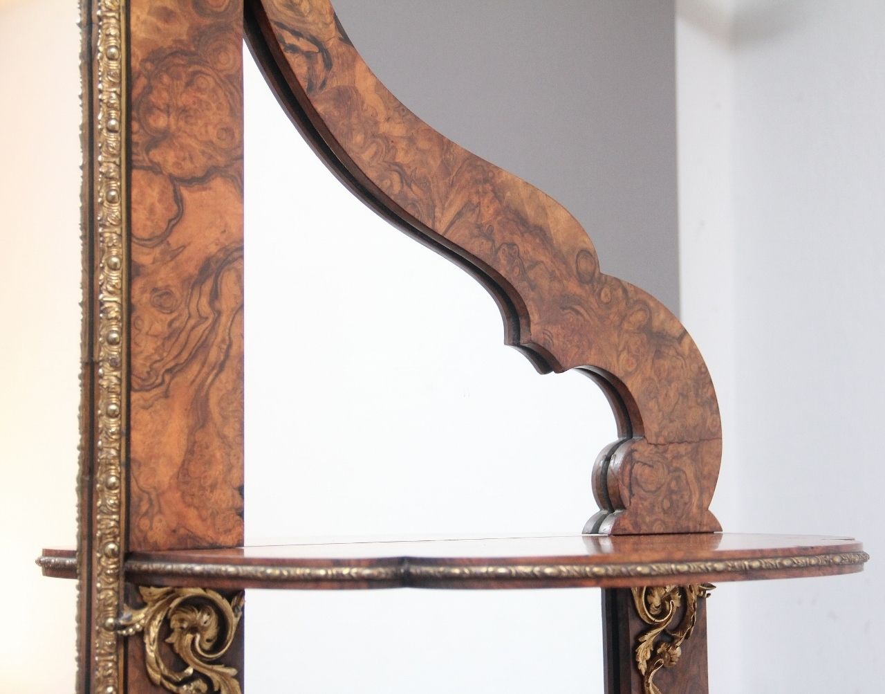 15750.0 Exhibition Quality Antique 19th Century Burr Walnut Mirror Back Credenza photo