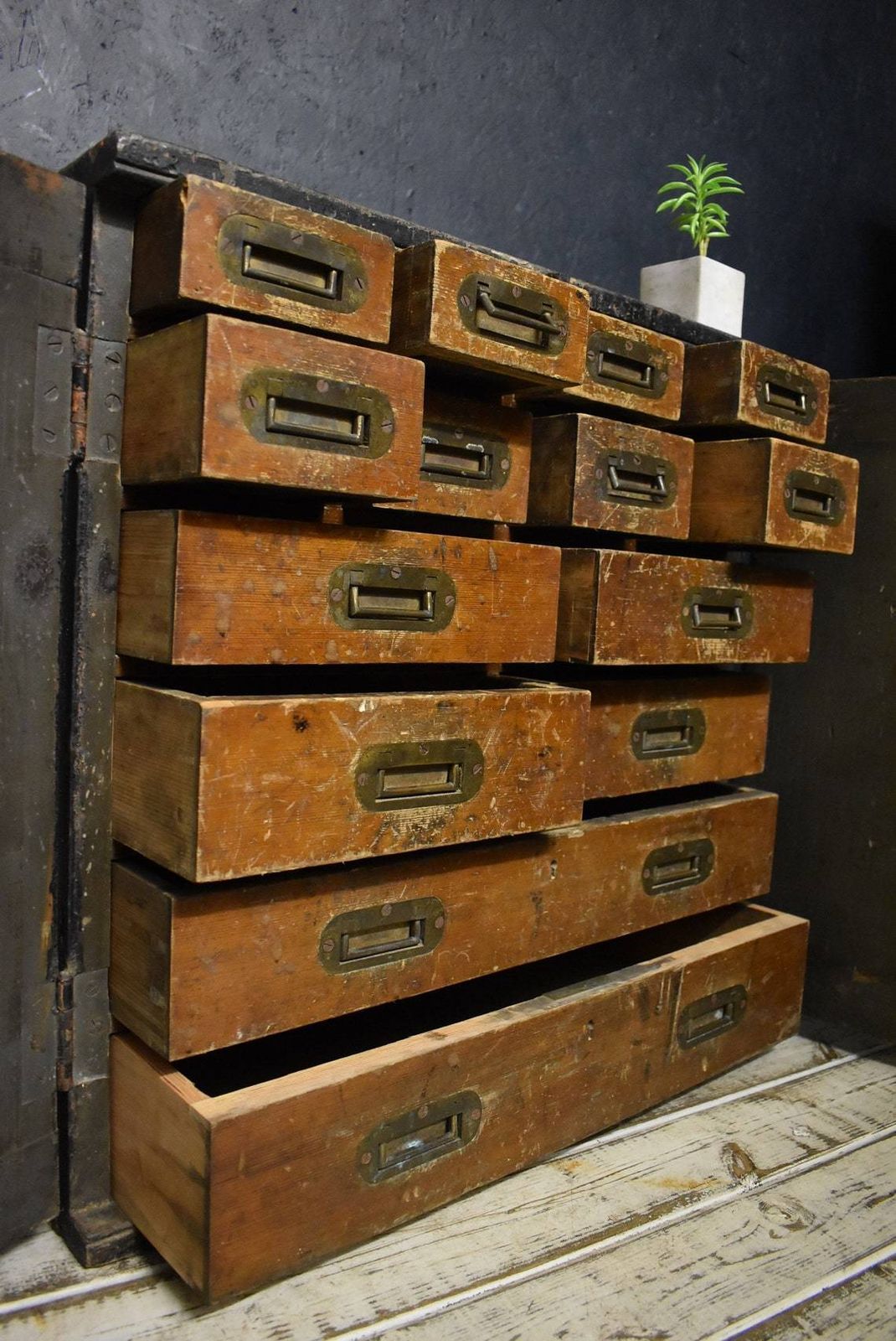 Military Campaign Chest Of Drawers / Strong Box photo for sale