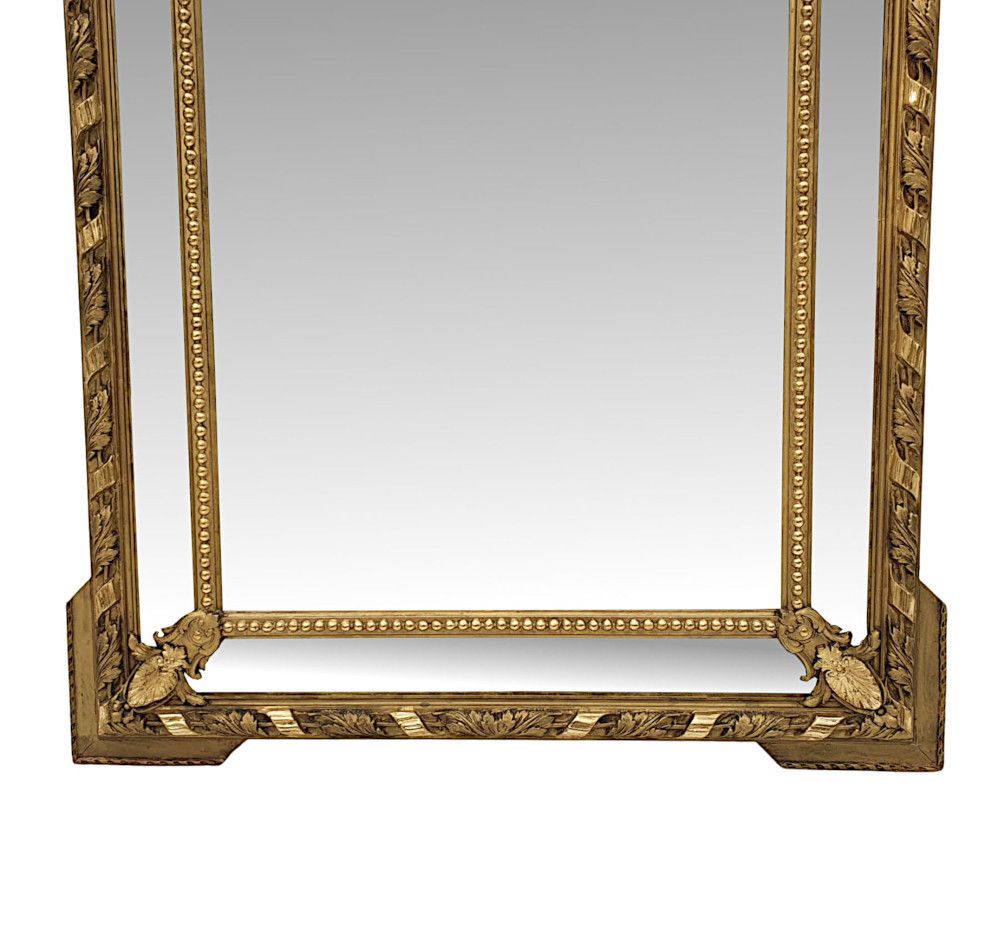 A Very Fine Large 19th Century Giltwood Margin Overmantle Or Hall Mirror photo Home Decor
