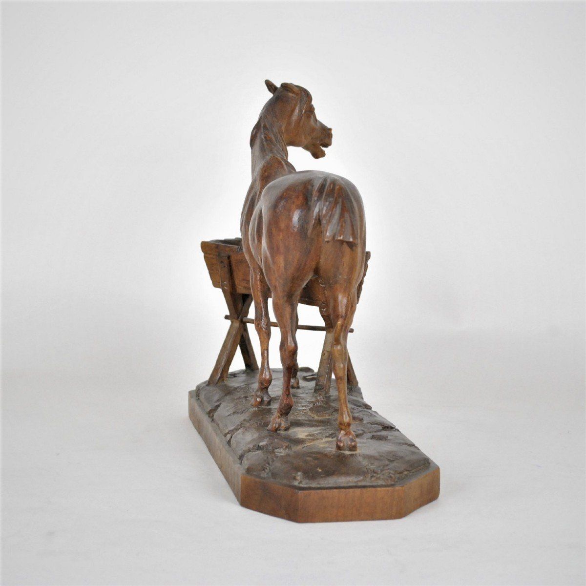 Carved Wooden Horse, Black Forest, Xixth Century photo Art