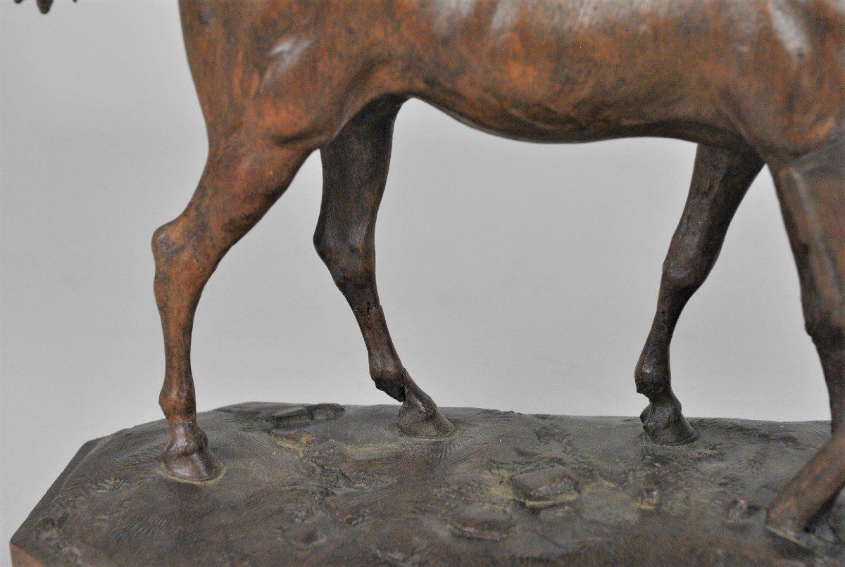 photo furniture Carved Wooden Horse, Black Forest, Xixth Century