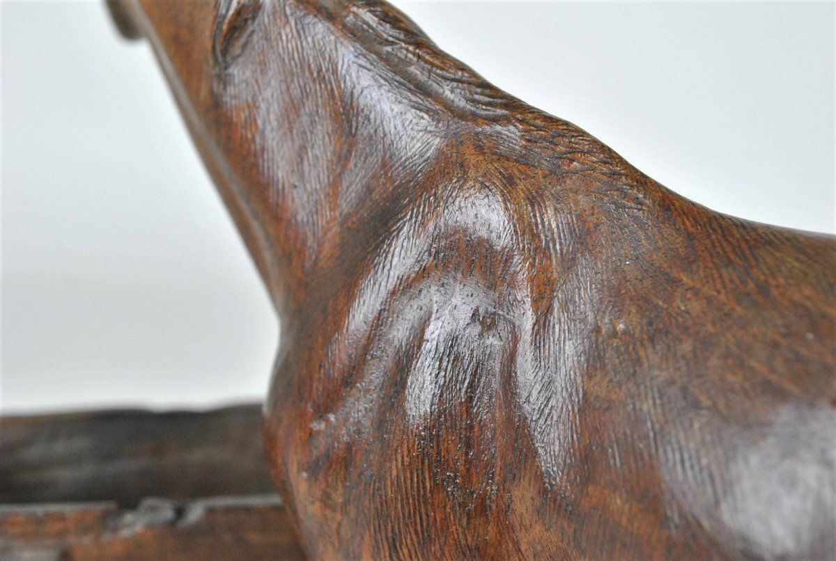 1713.0 Carved Wooden Horse, Black Forest, Xixth Century photo