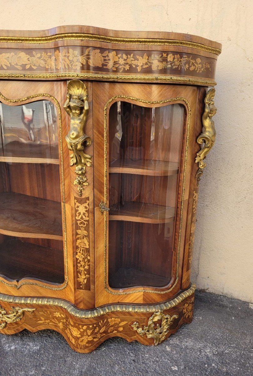 Sideboard In Marquetry And Bronze, Napoleon III, Xixth Century photo Furniture