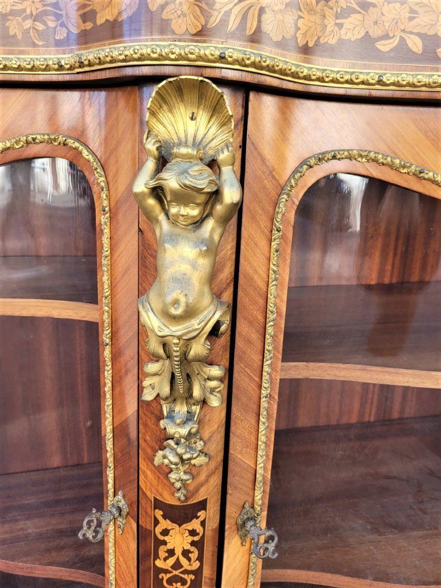 Sideboard In Marquetry And Bronze, Napoleon III, Xixth Century photo 4187.0