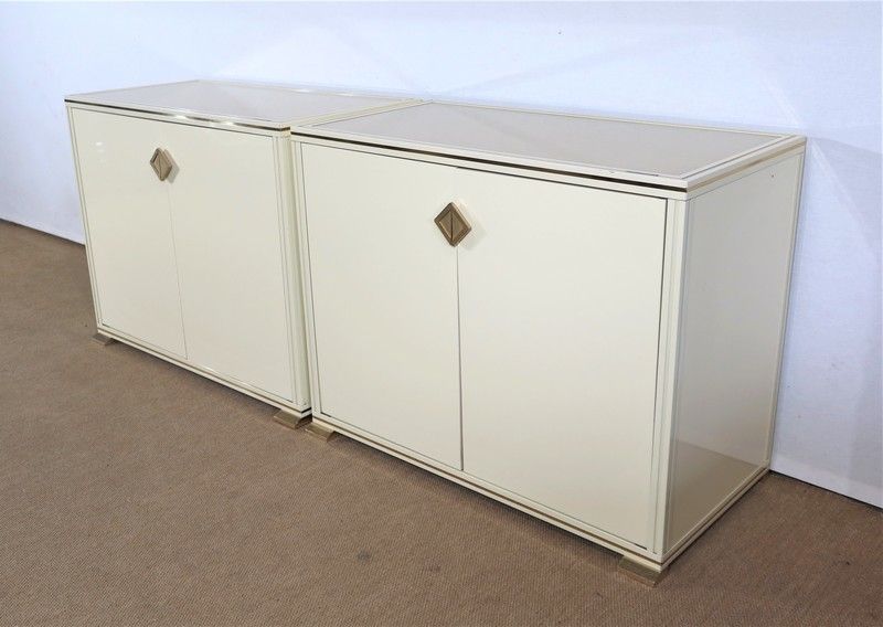 Pair Of Small Sideboards, Signed Pierre Vandel – 1970 photo for sale