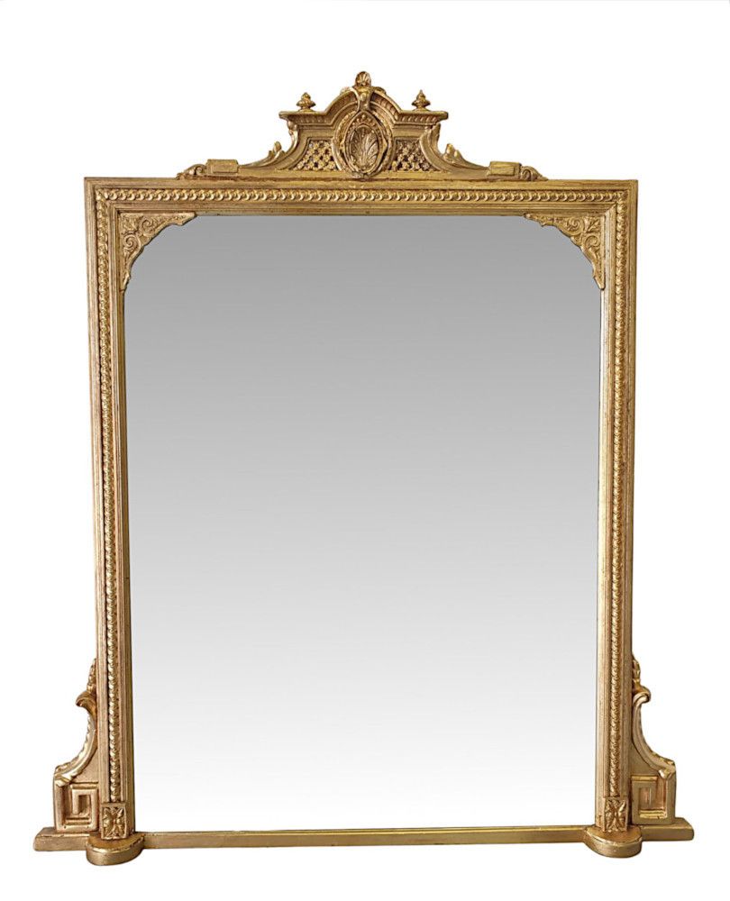 A Fine 19th Century Giltwood Overmantle Mirror