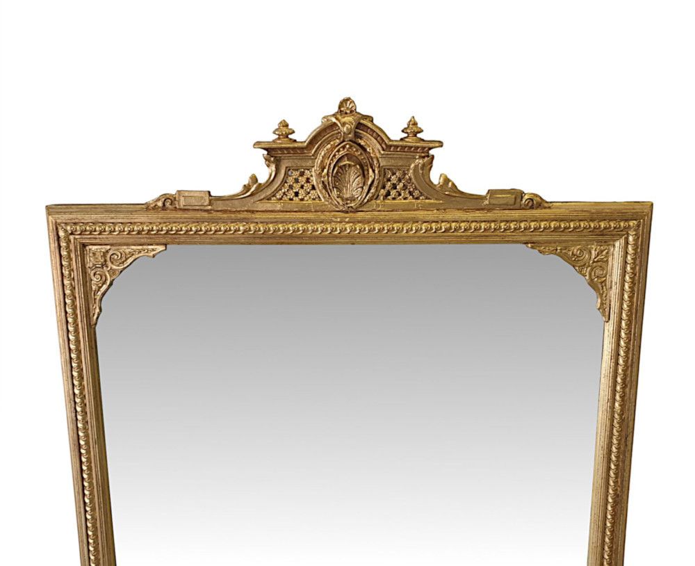 A Fine 19th Century Giltwood Overmantle Mirror photo furniture