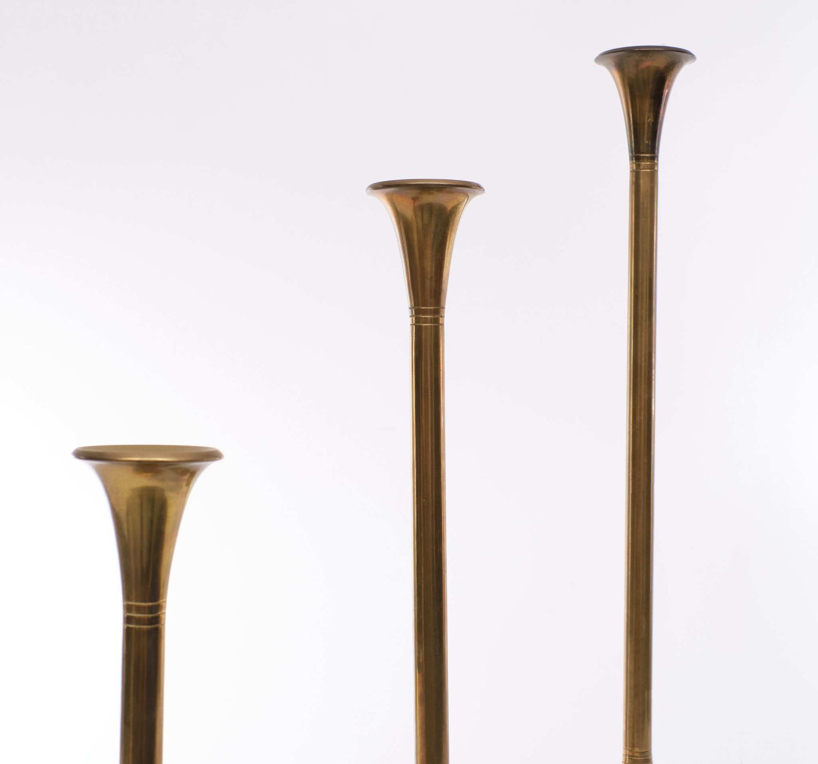 Villeroy & Boch Brass Candle Sticks Germany 1980s Set Of 3 photo buy