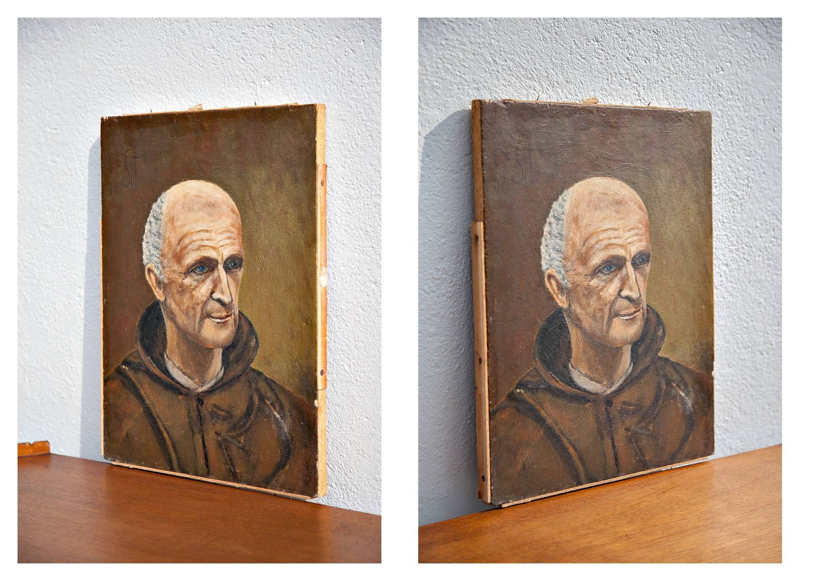 Vintage Oil Painting, Painting, Man Portrait, Wall Decoration, 70's