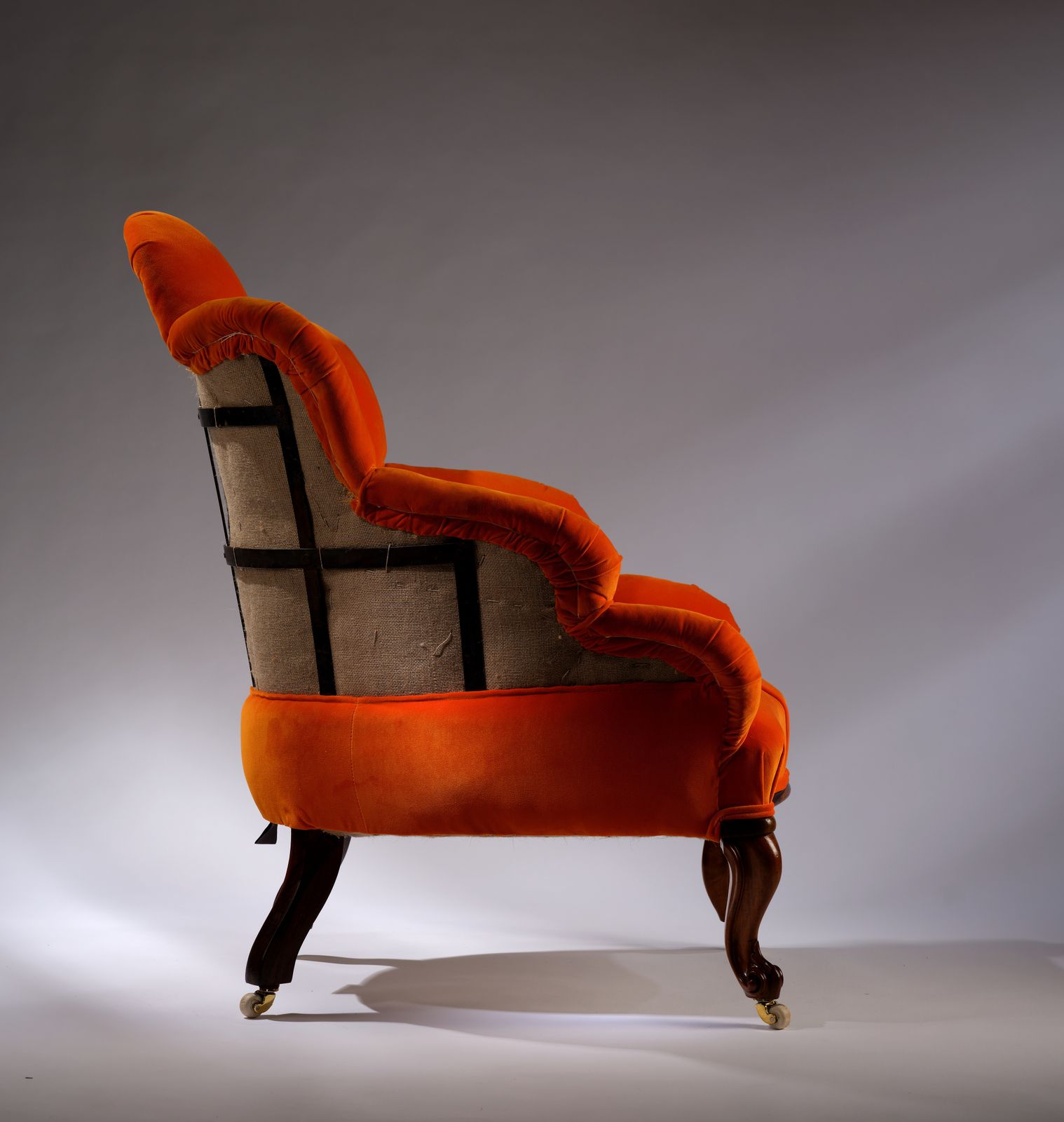 Exquisite Rare 18th Century Rosewood & Iron Framed Scallop Shaped Deconstructed Armchair Circa 1790. photo buy