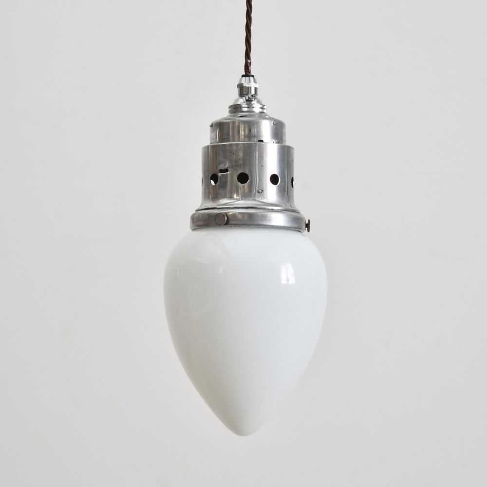 Antique Gecoray Opaline Pendant Light
