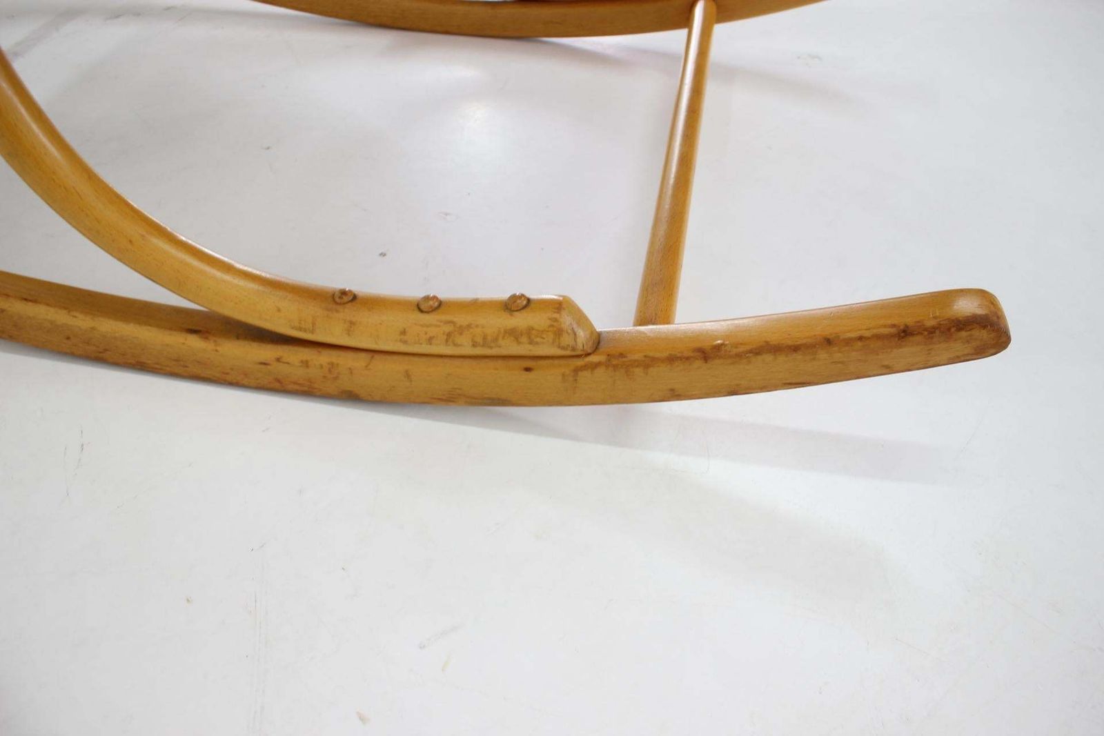 Furniture 1970s Beech Rocking Chair By Ton, Czechoslovakia photo