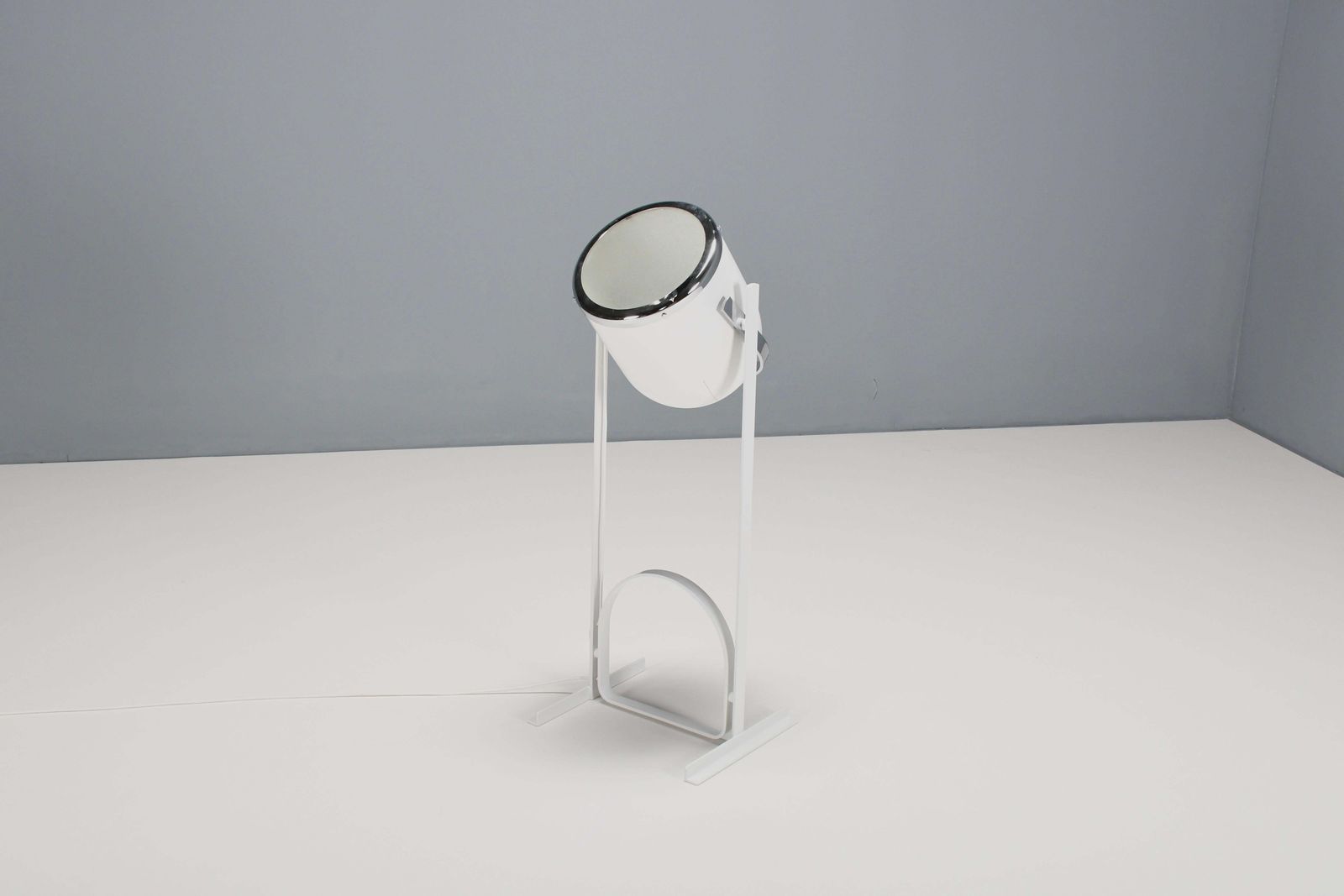 Rare Metal And Chrome Floor Lamp By Goffredo Reggiani, Italy, 1970s photo Lighting