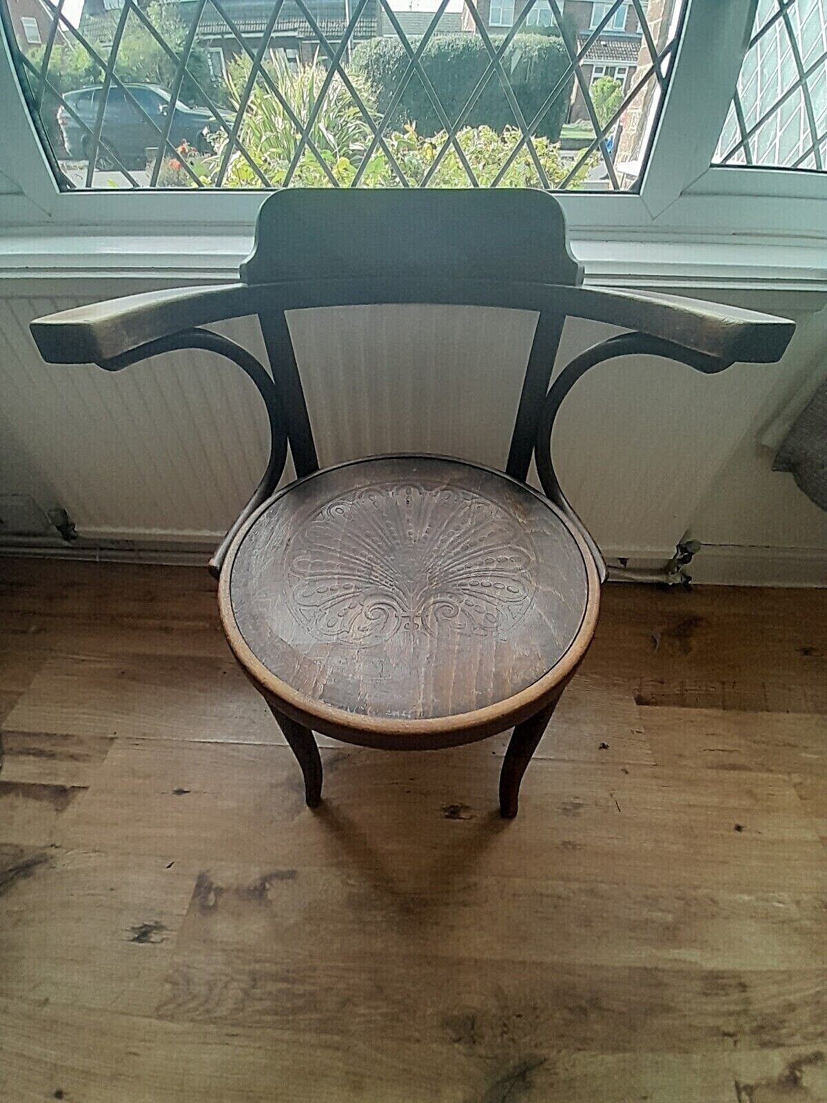 187.0 Original Mundus J&J Kohn Antique Bentwood Armchair photo