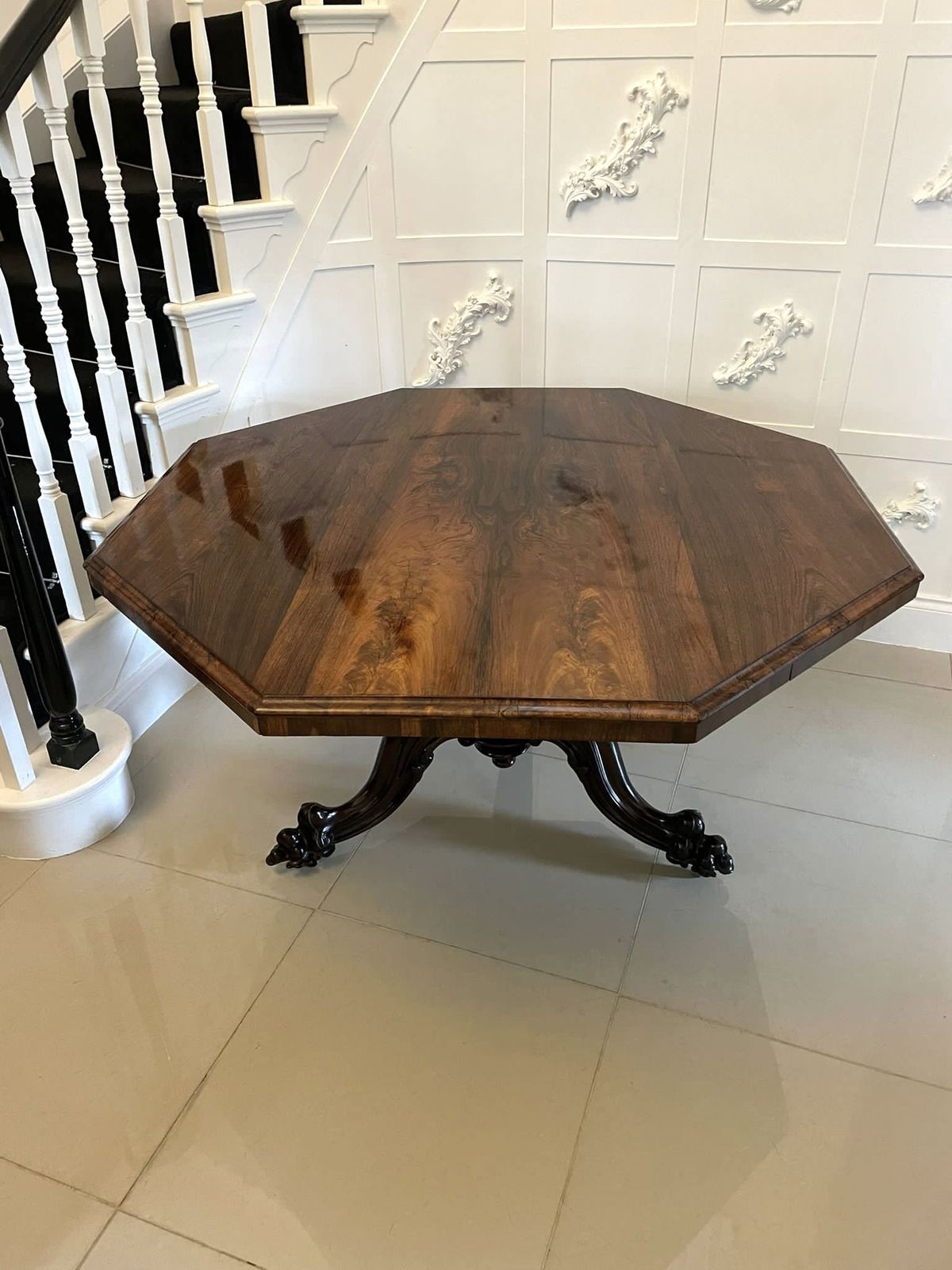 Outstanding Quality Large Antique Rosewood Dining Table By Gillows photo for sale