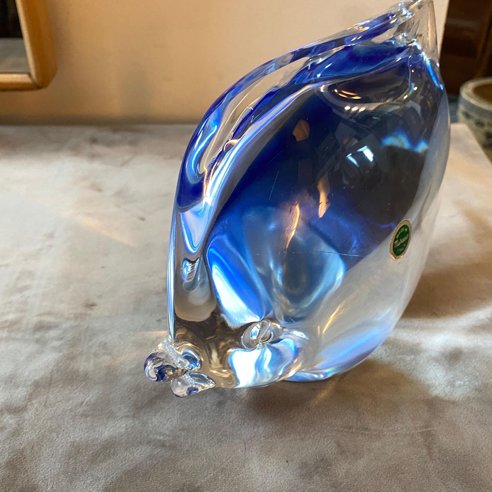1970s Modernist Blue Murano Glass Tropical Fish In The Manner Of Seguso photo vintage