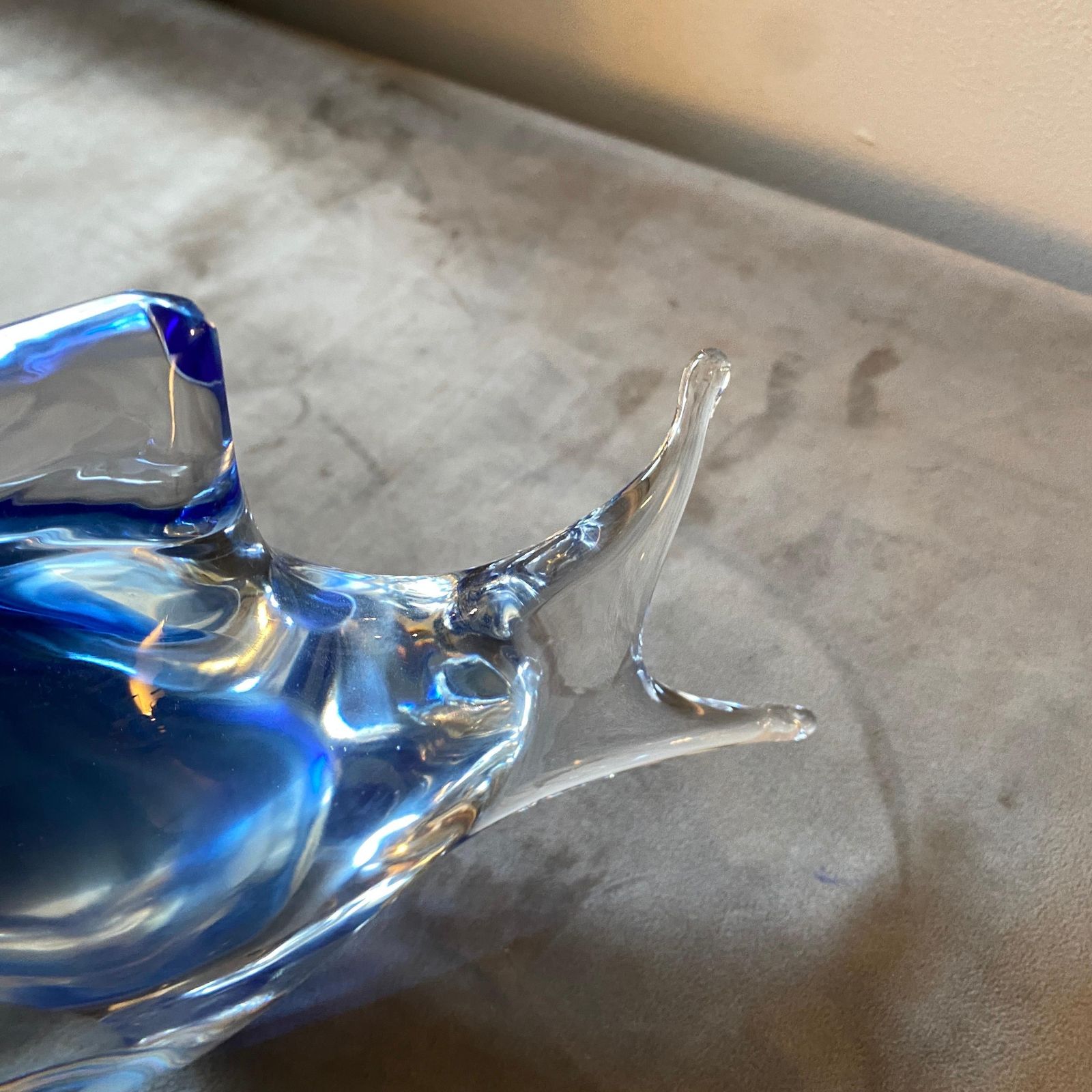 photo furniture 1970s Modernist Blue Murano Glass Tropical Fish In The Manner Of Seguso
