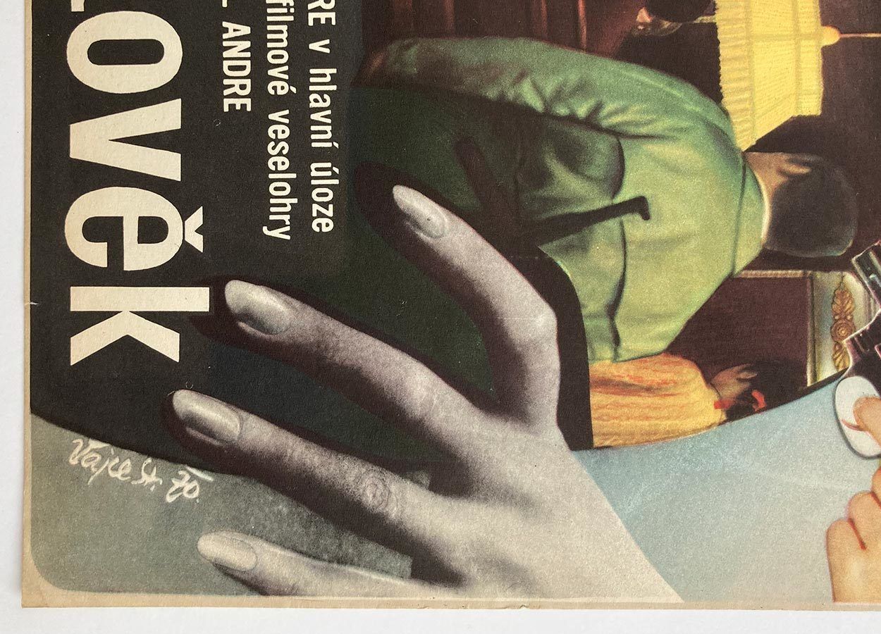 Original Film Poster, The Nice Bourgeois Guy, Stanislav Vajce, 1970, Genuine Czech Vintage Print photo buy