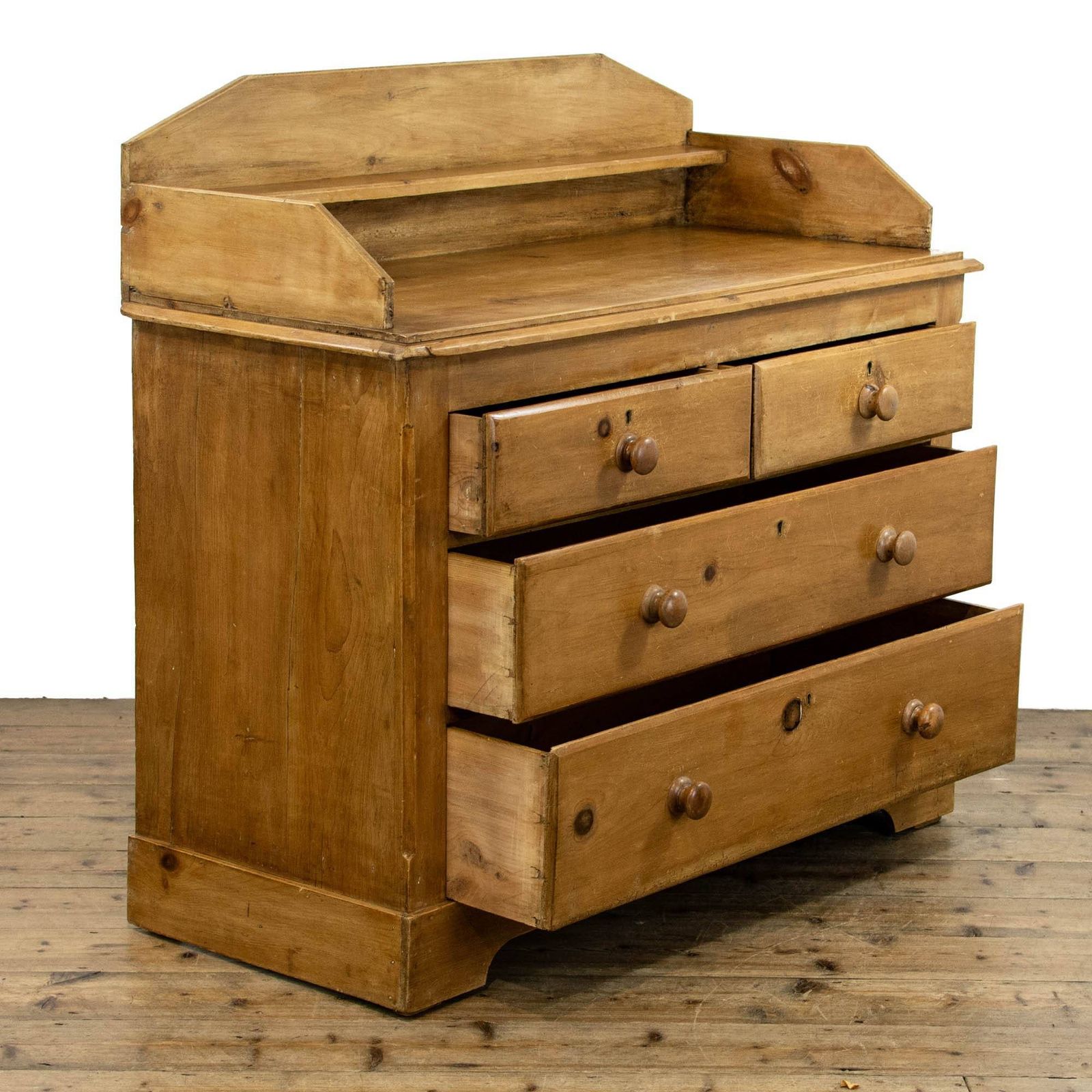 Antique Pine Chest Of Drawers With Gallery photo furniture