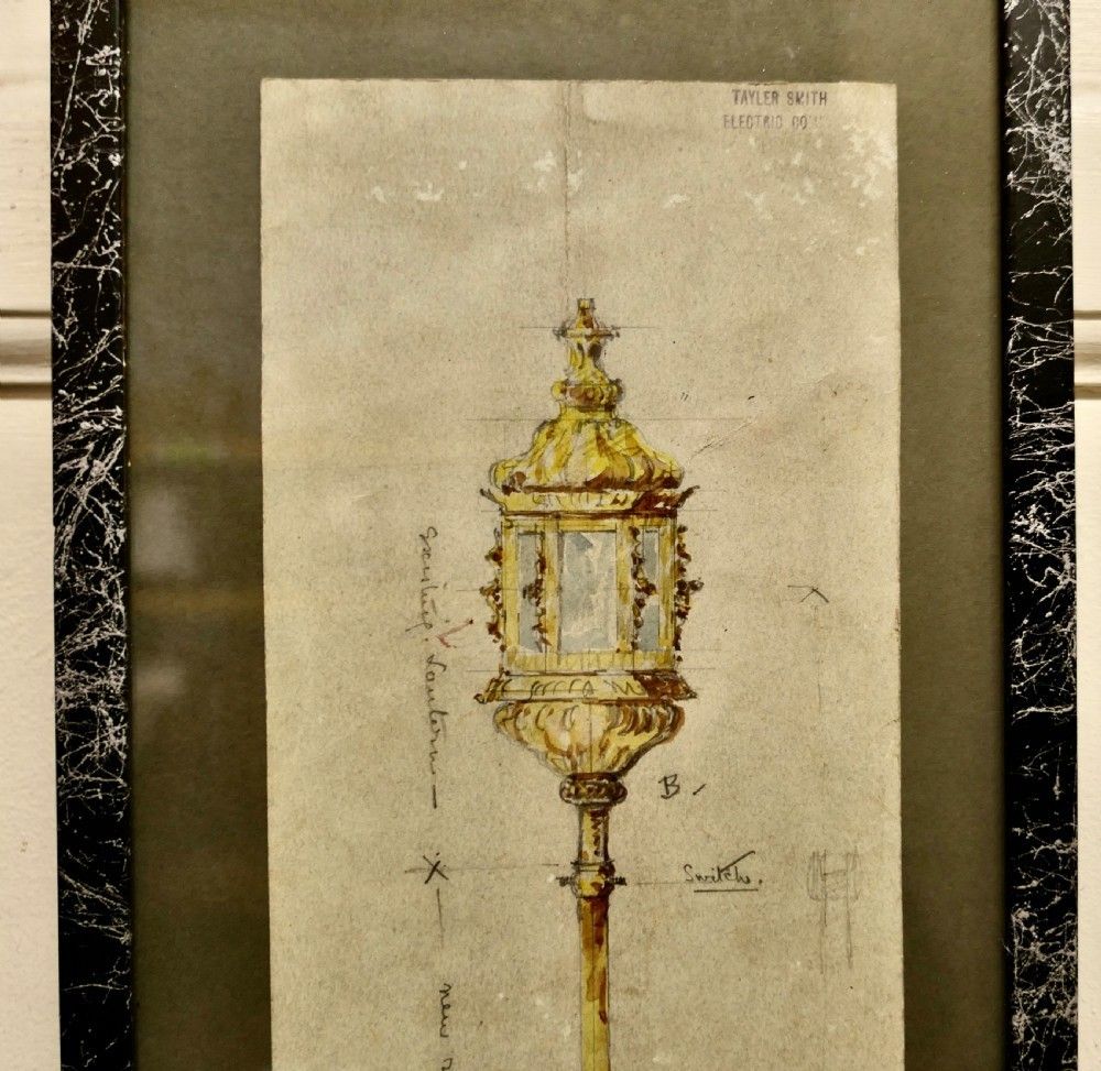Design For A Street Lantern, Illustration For The Tayler Smith Electric Company photo for sale