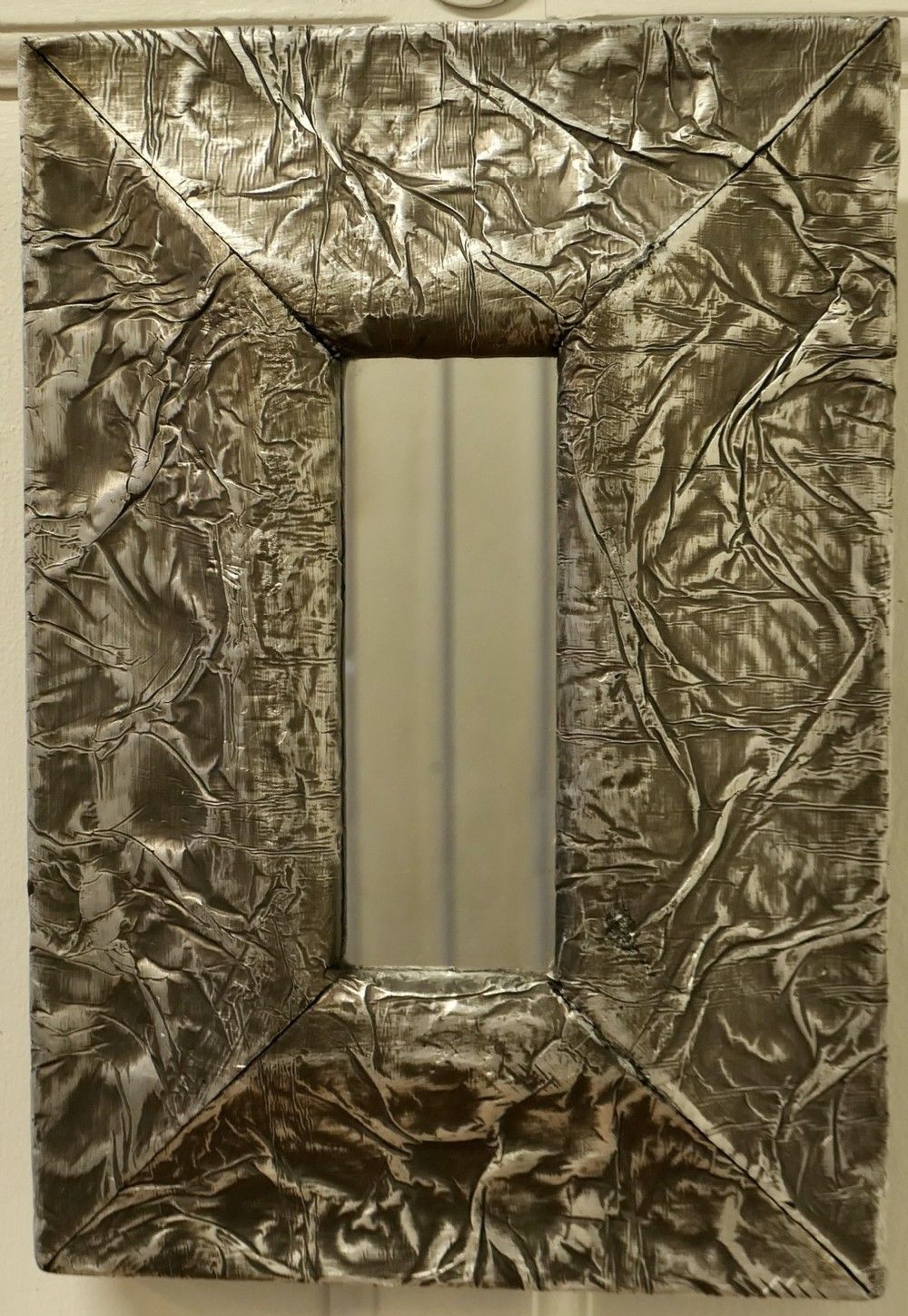 Art Nouveau Style Wall Mirror, Made In Hand Beaten Metal photo furniture