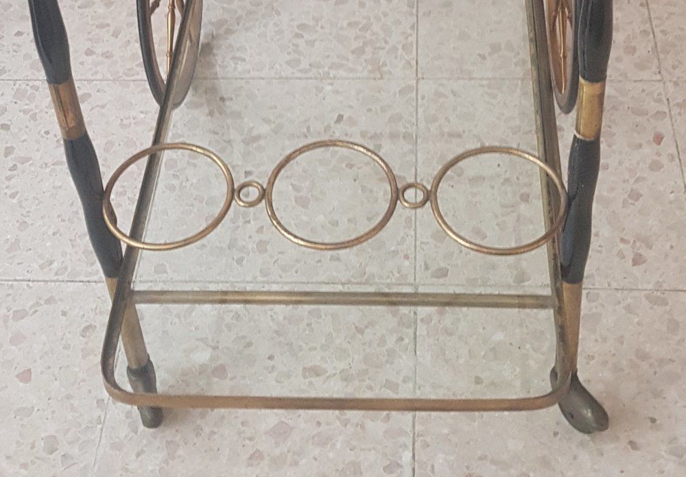 Mid Century Italian Bar Cart By Cesare Lacca, 1950s photo furniture