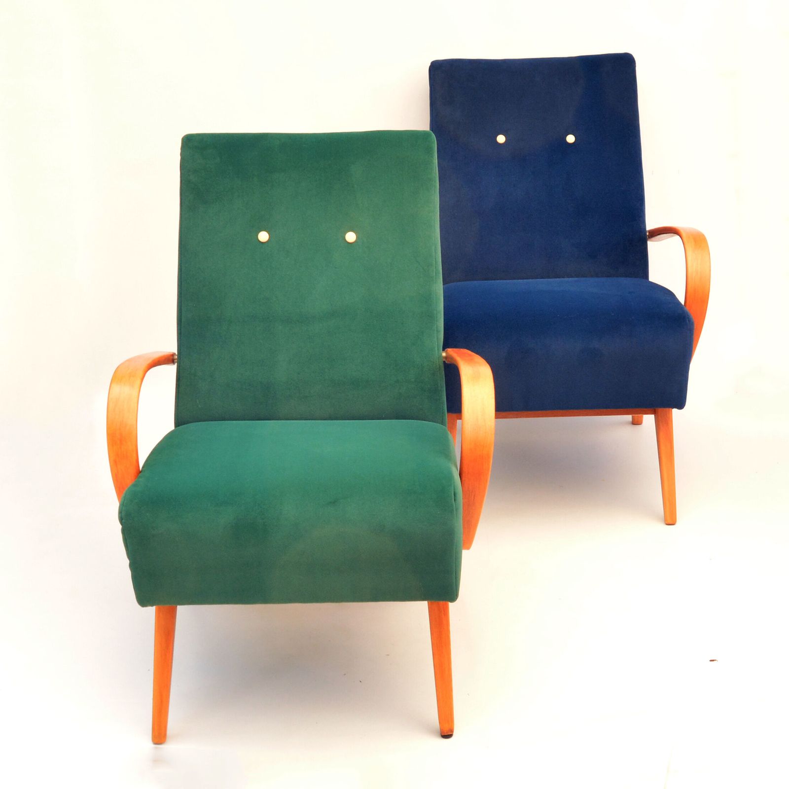 Pair Of Armchairs, Designed By J. Smídek Ton, Czechoslovakia, 1960s photo Furniture