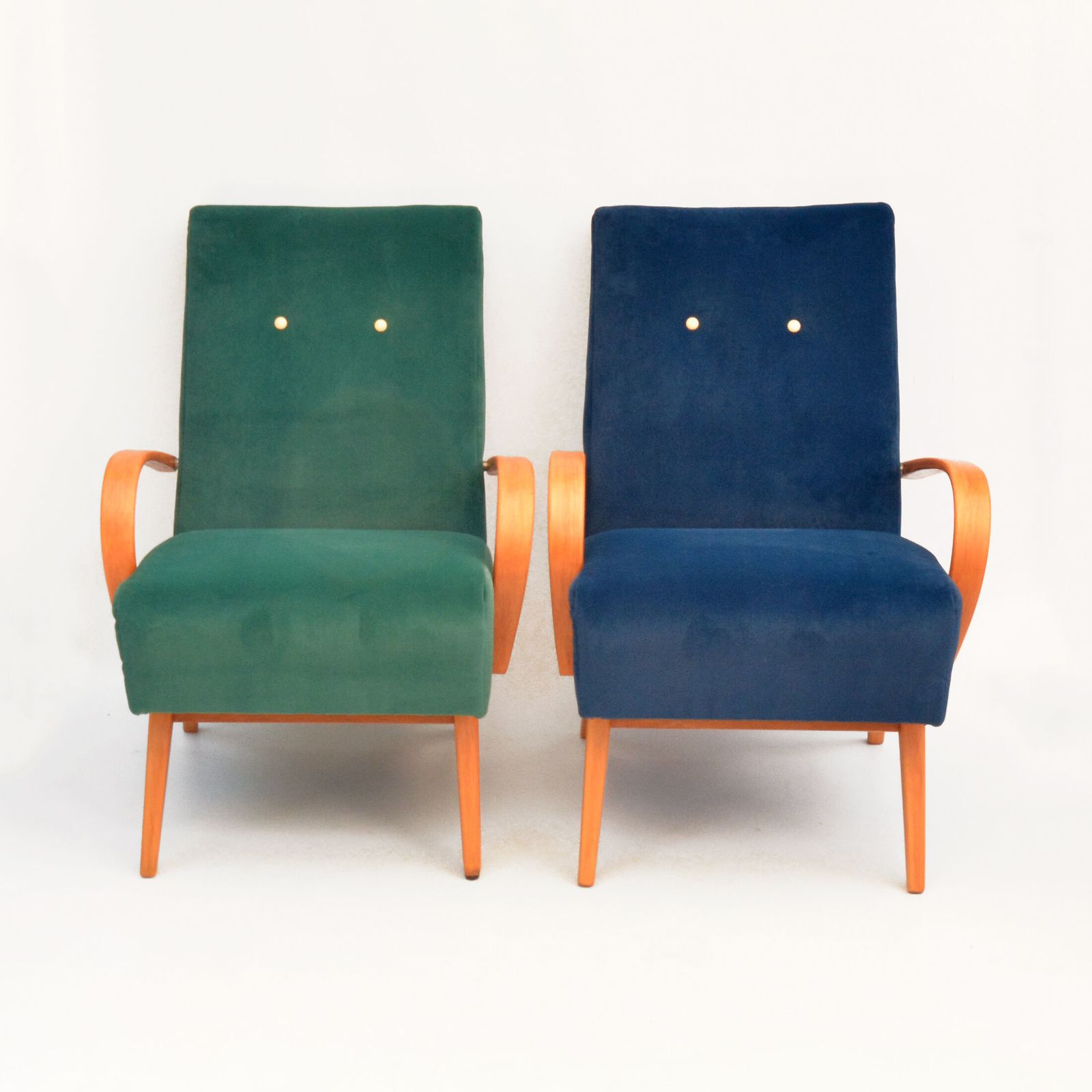 Pair Of Armchairs, Designed By J. Smídek Ton, Czechoslovakia, 1960s photo vinterior