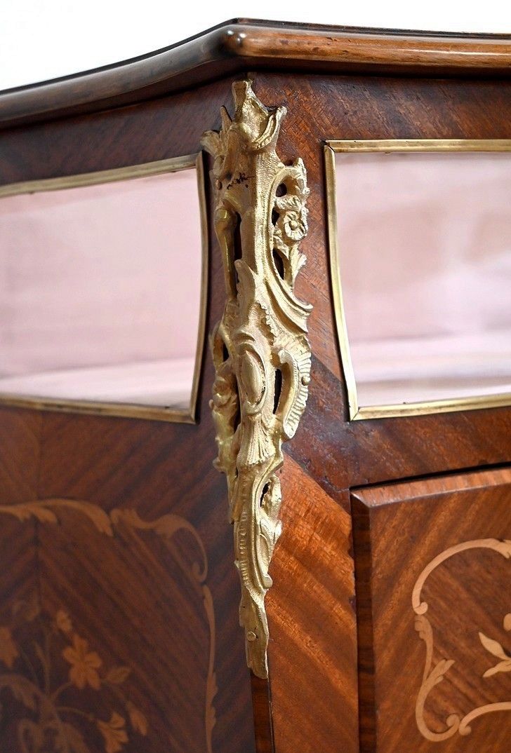Small Chest Of Drawers In Mahogany, Louis XV Style   Late 19th Century photo vintage