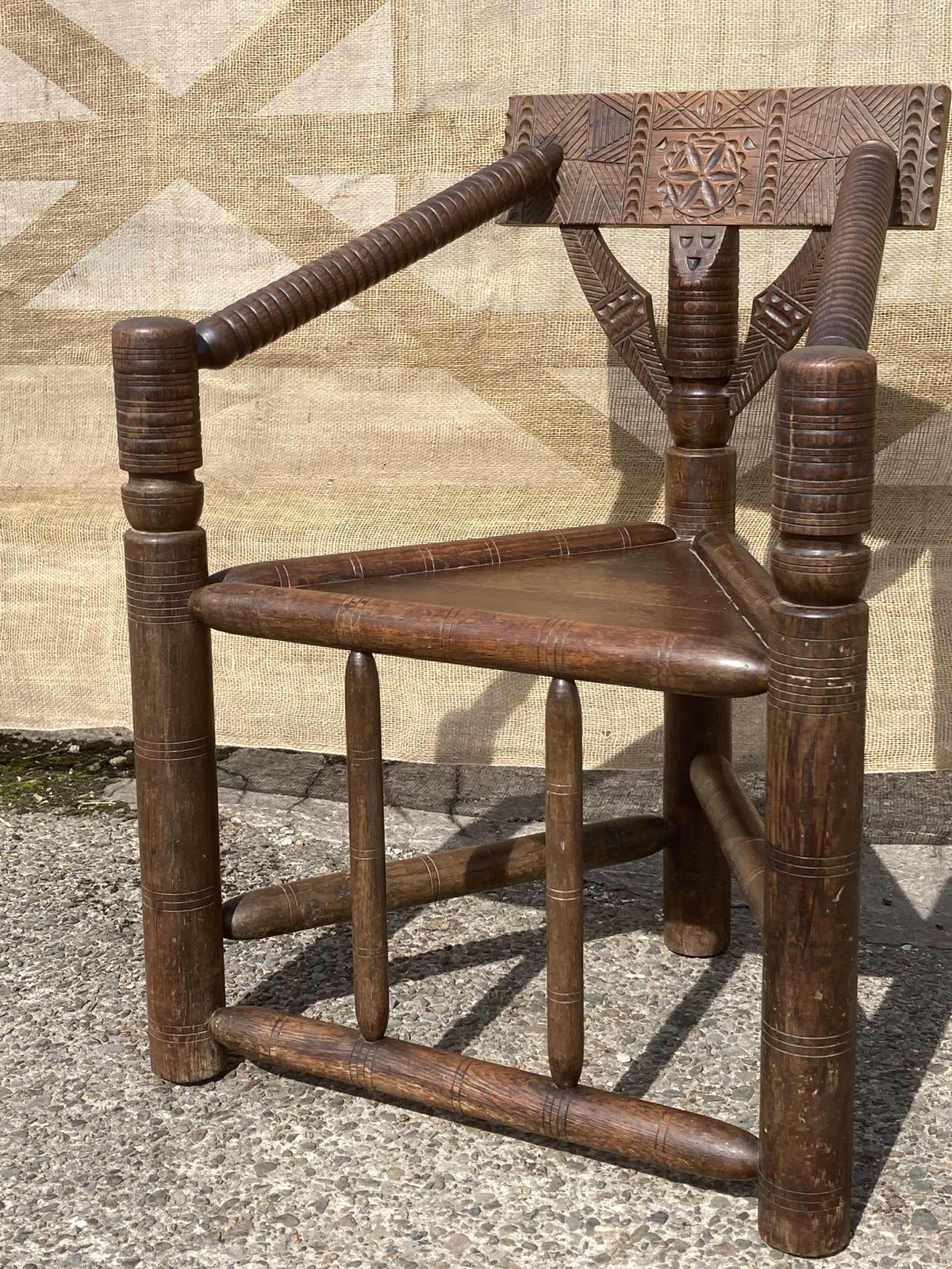 Victorian Oak Woodturners Chair photo for sale