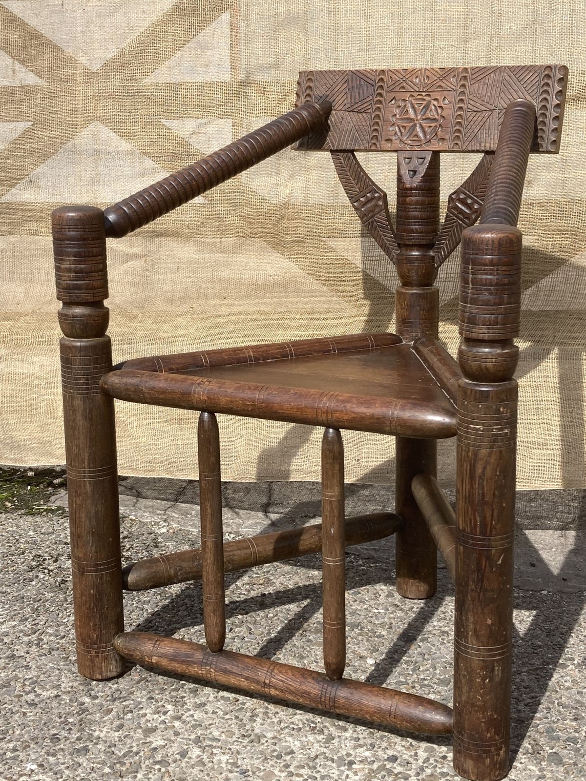 photo buy Victorian Oak Woodturners Chair
