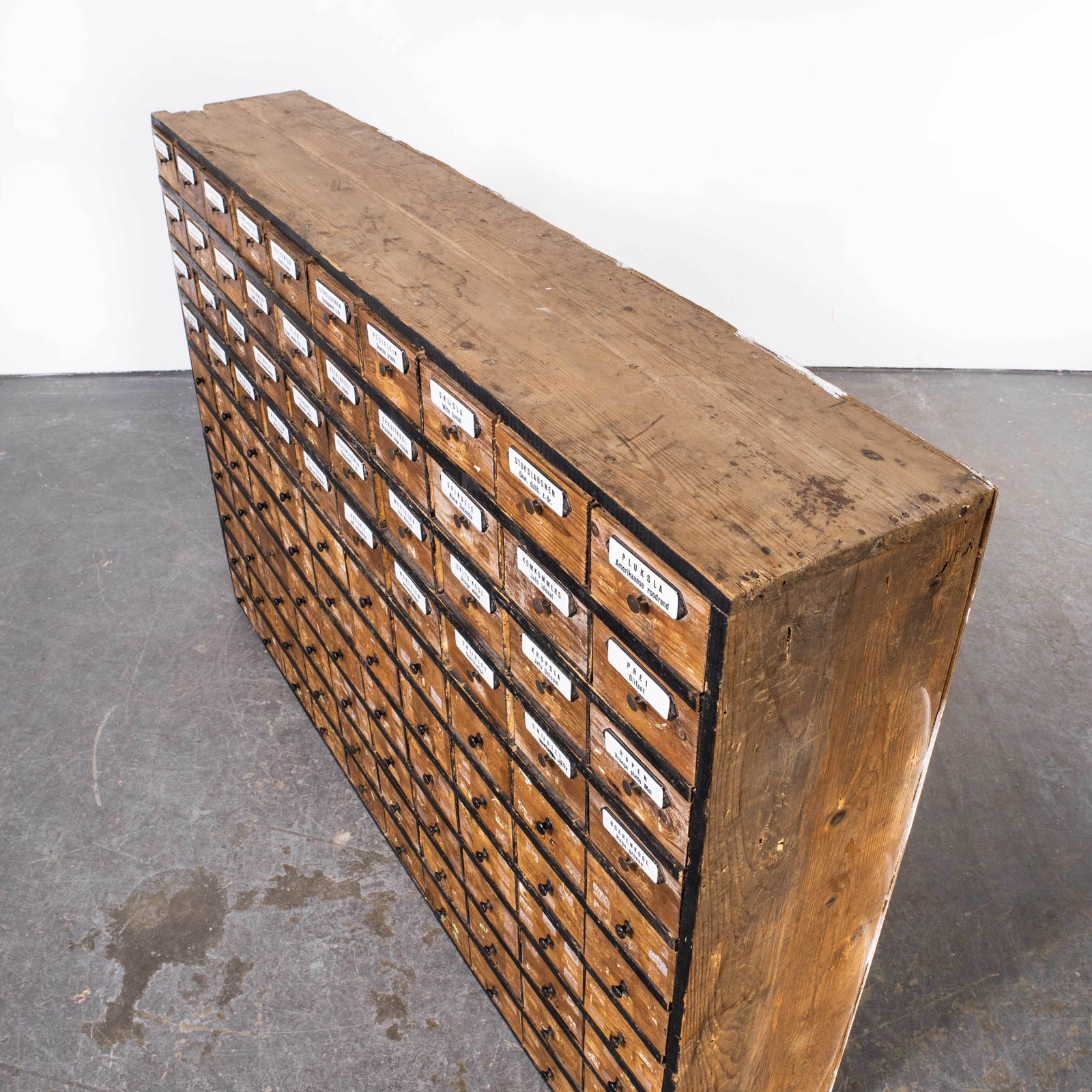 1950’s Very Large Dutch Seed Cabinet – One Hundred Drawers (1672) photo vintage