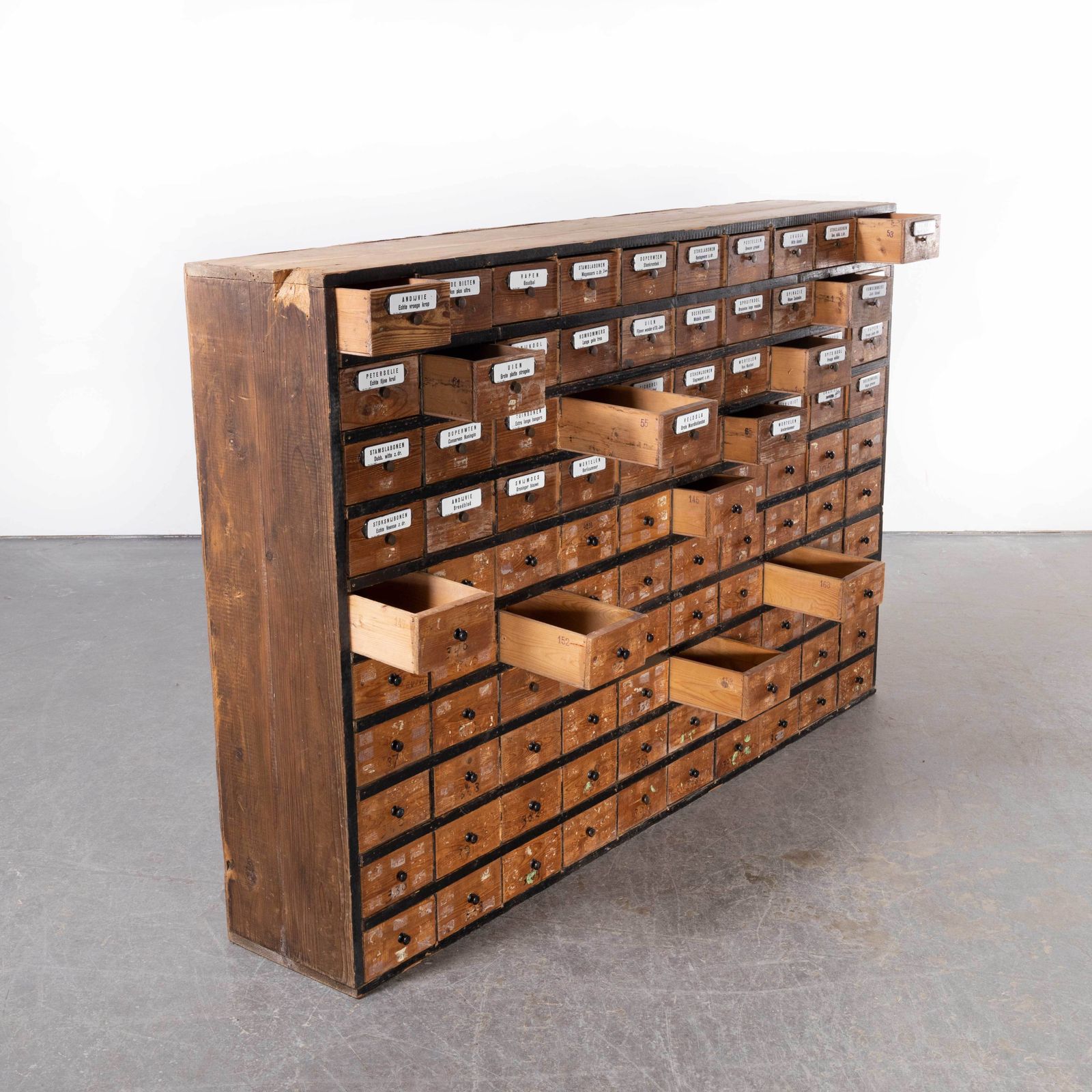 Furniture 1950’s Very Large Dutch Seed Cabinet – One Hundred Drawers (1672) photo
