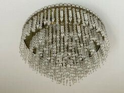 Brass And Crystal Chandelier, Mid 20th Century photo 1674.0