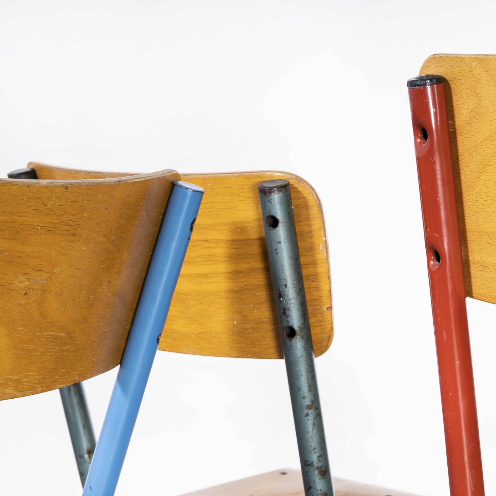 1950’s Mullca High Laboratory Stacking Dining Chairs – Set Of Three photo vinterior